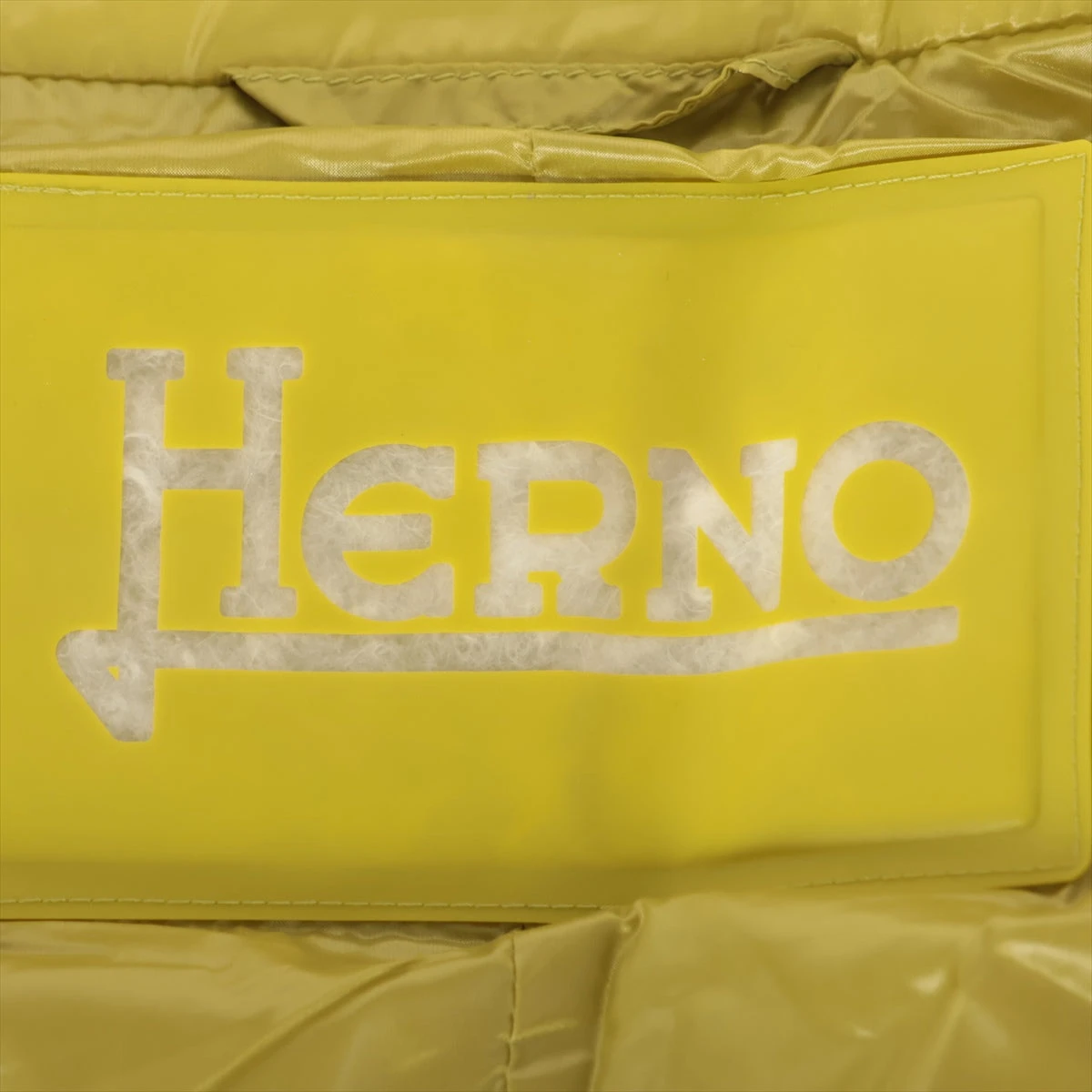 ヘルノ ナイロン ダウンベスト 44 レディース イエロー PI0601D