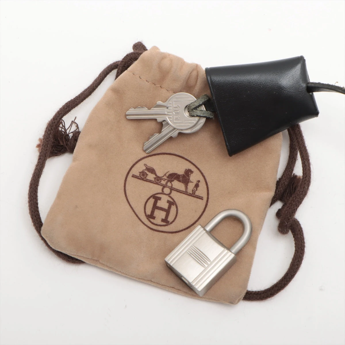 エルメス エールバッグ用　ストッパー シルバー金具　パーツ　HERMES HERMES エルメス エールバッグジップPM レッド シルバー金具