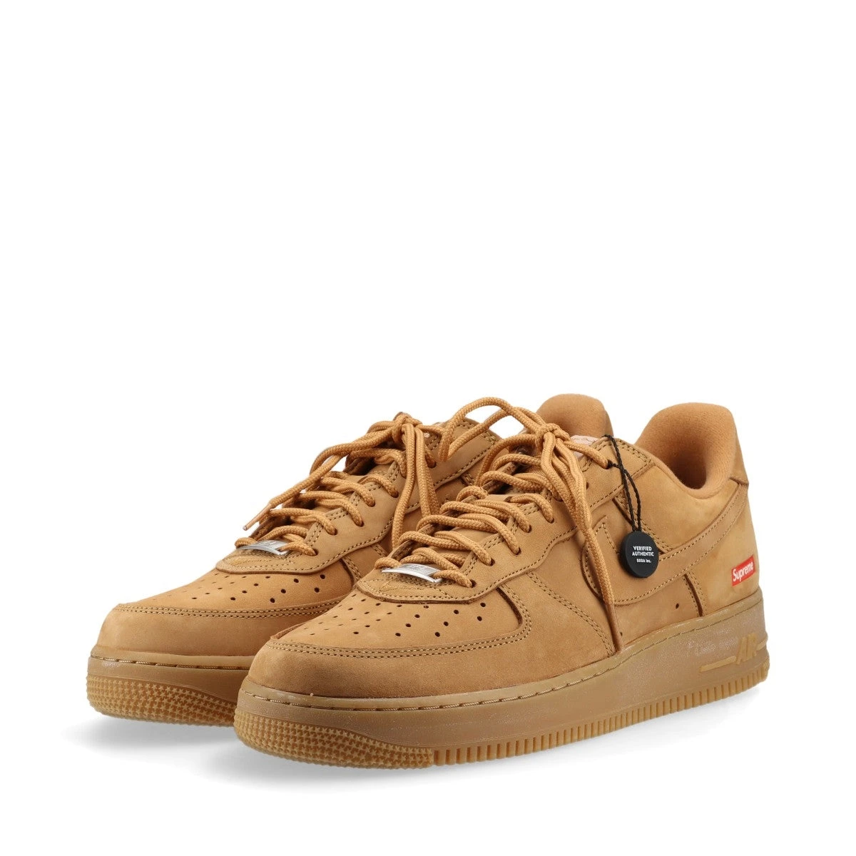 ナイキ×シュプリーム ヌバックレザー スニーカー 27cm メンズ ブラウン