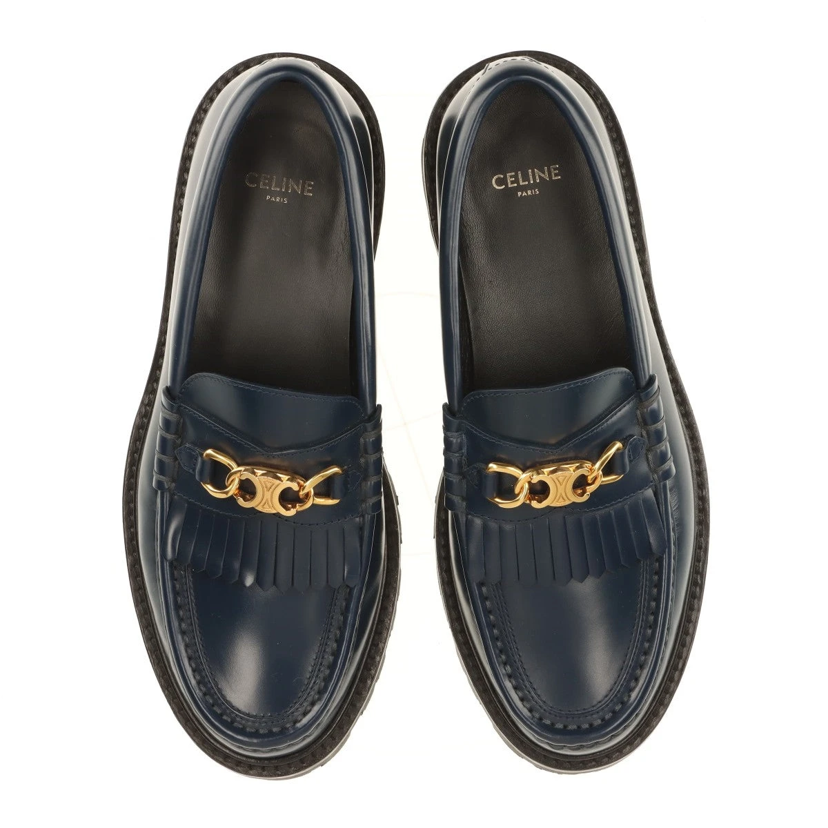 CELINE マーガレット ローファー 37 トリオンフチェーン CELINEセリーヌ トリオンフチェーン マーガレット ローファー37