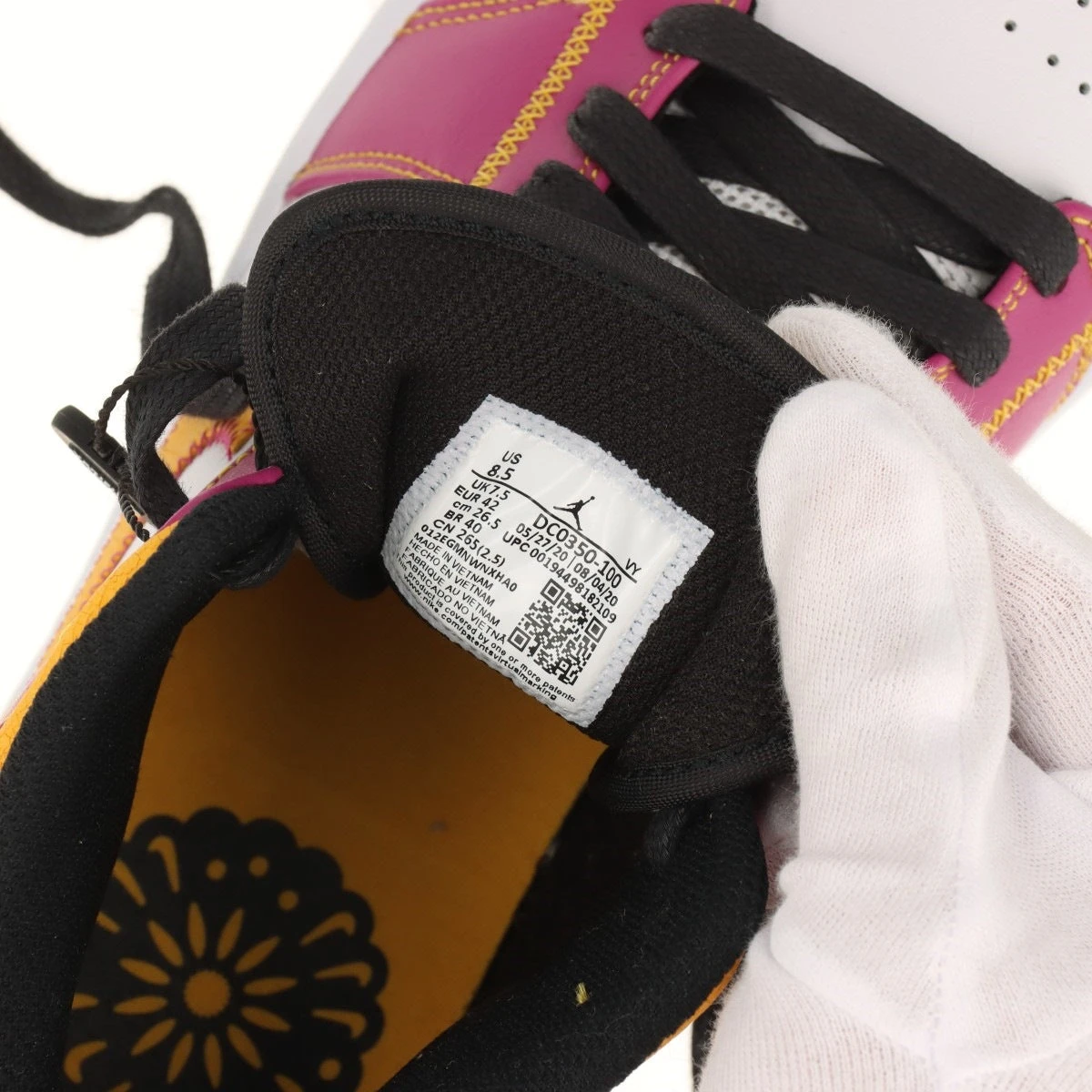 ナイキ AIR JORDAN 1 MID レザー ハイカットスニーカー 26.5cm メンズ 