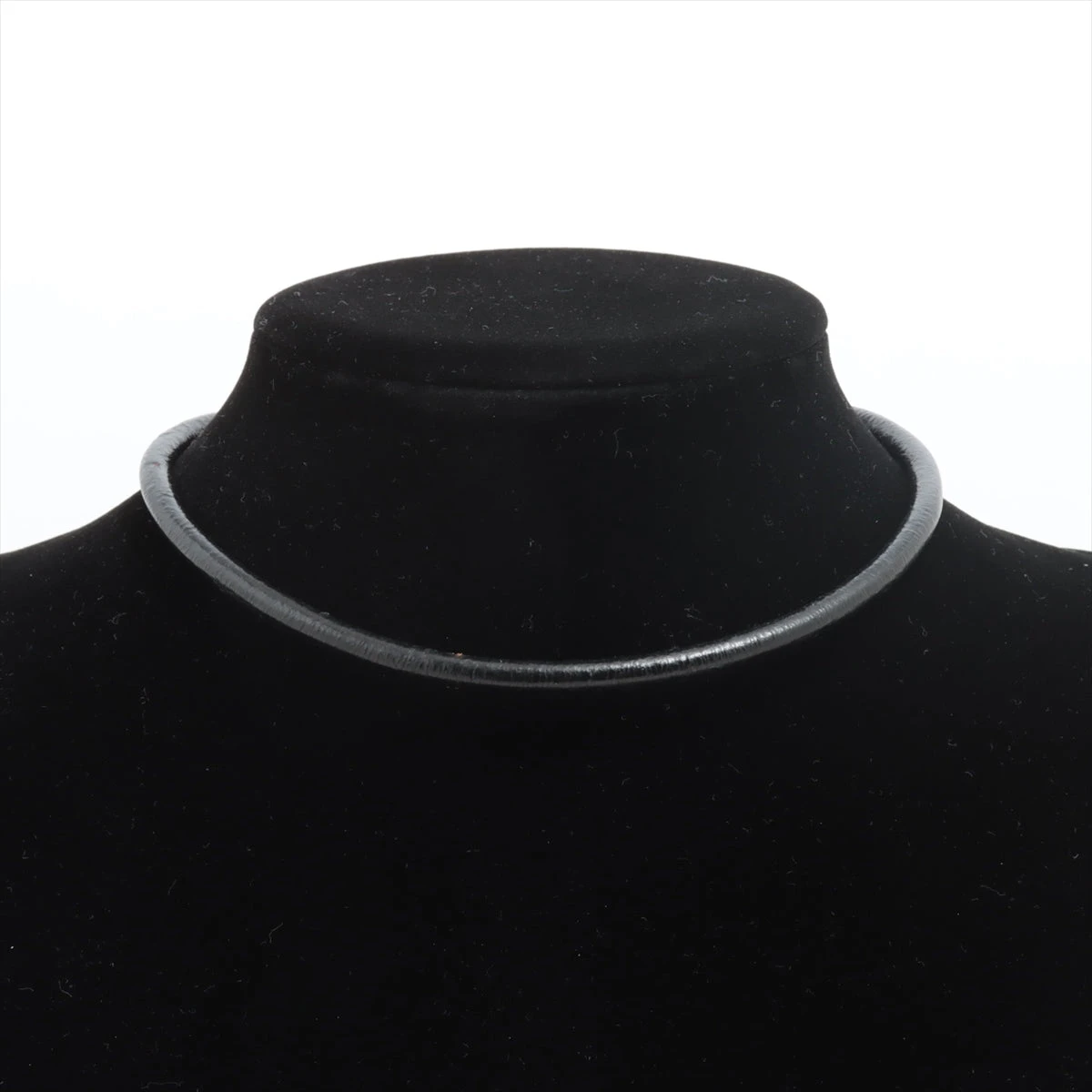 ブルガリ チョーカー レザー×スチール ブラック A3460142｜中古 