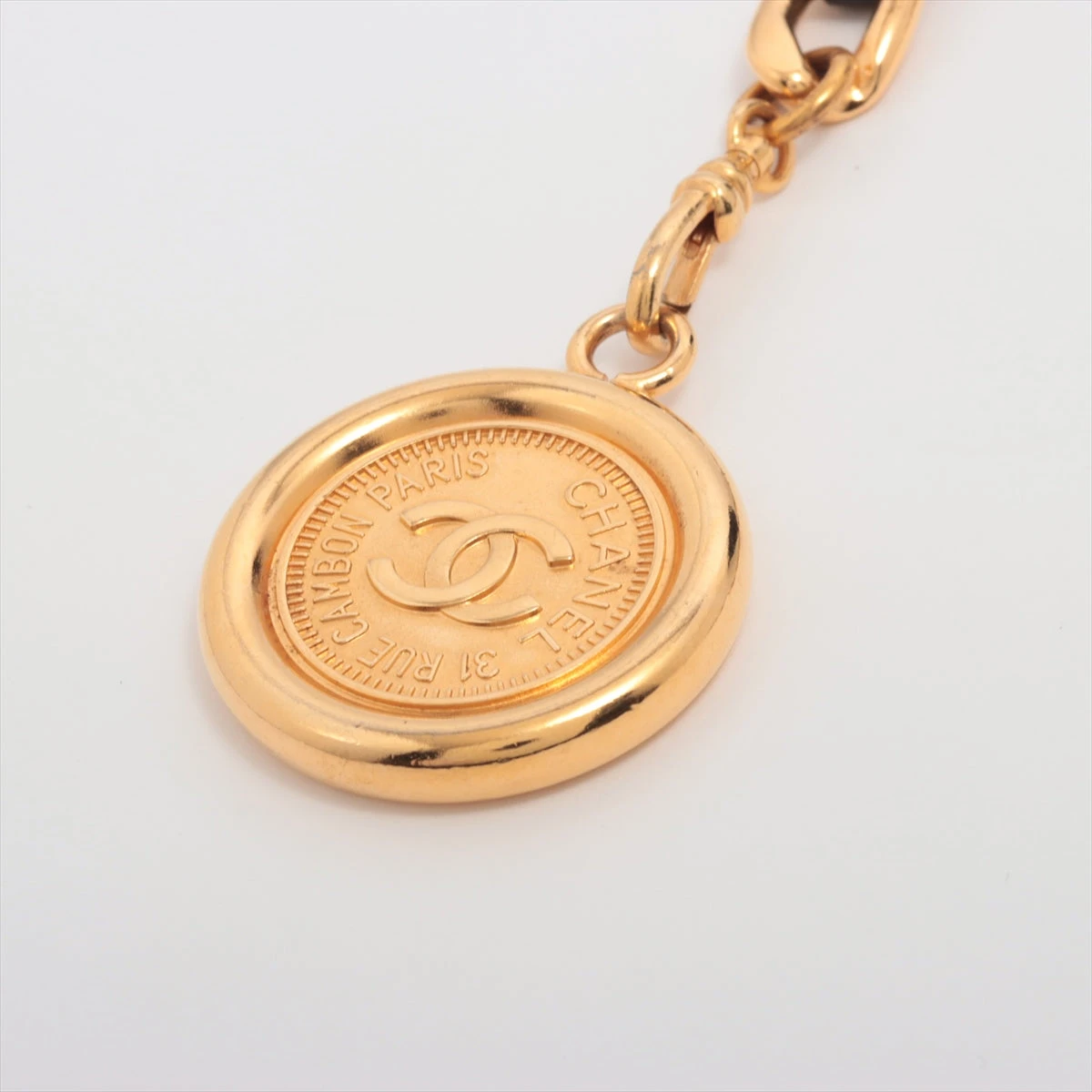 CHANEL 31 RUE CAMBON チェーンベルト GP×レザー シャネル 31 RUE CAMBON チェーンベルト GP×革 ブラック