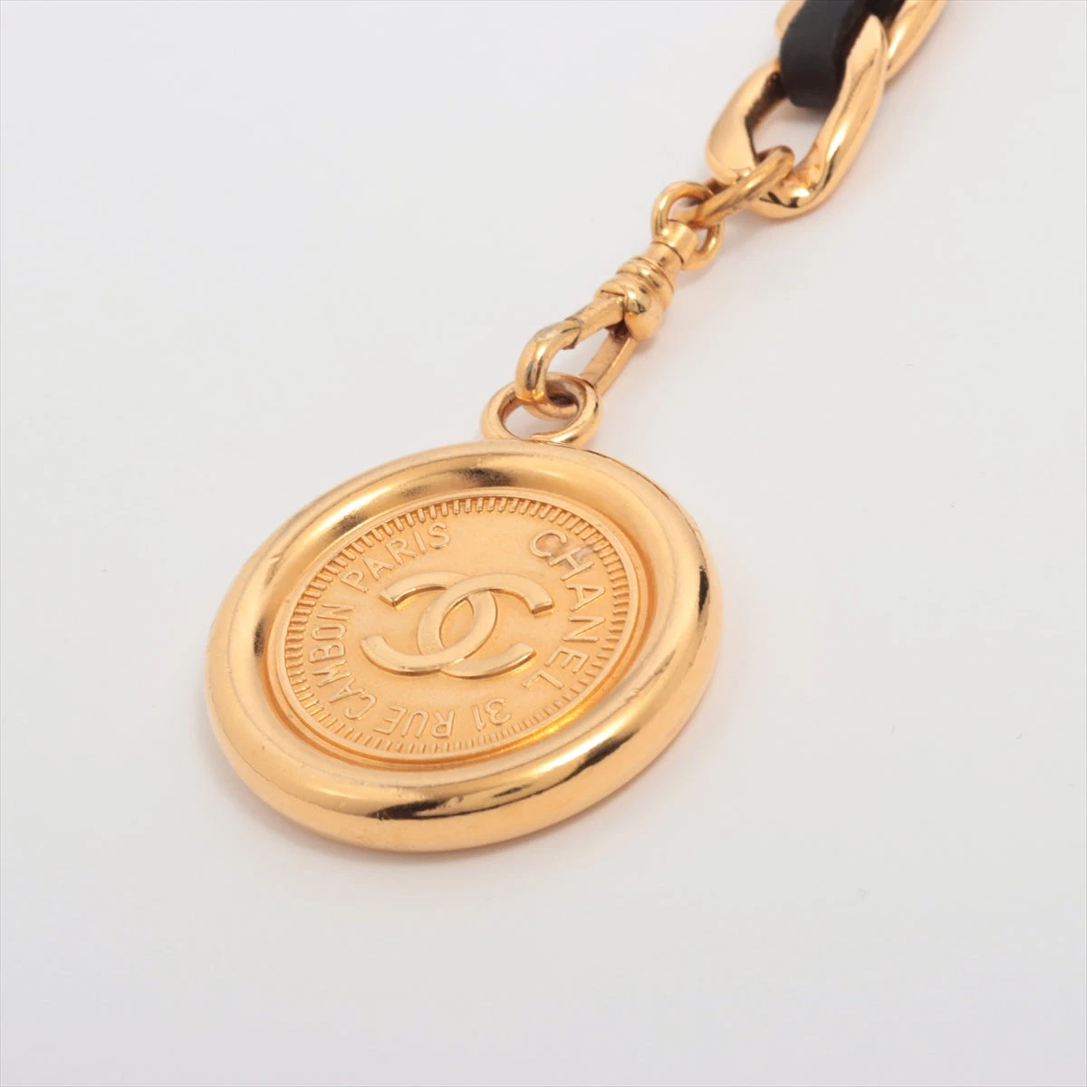 シャネル 31 RUE CAMBON 94P チェーンベルト GP×革 ブラック