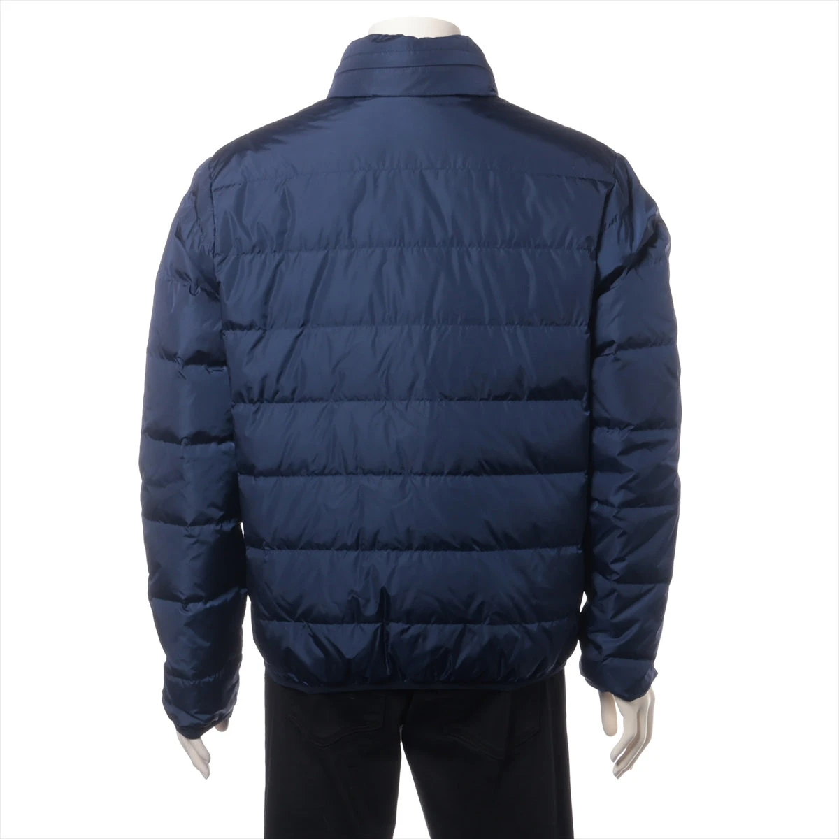 グッチ 16年 ナイロン ダウンジャケット 50 メンズ ネイビー 439366