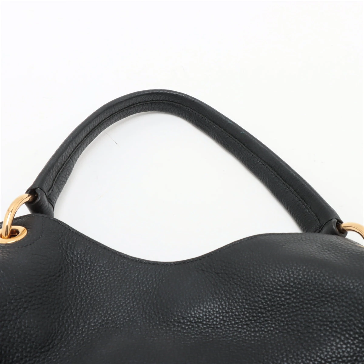 Prada Women's 1BC051 Black Leather Shoulder Bag: Handbags