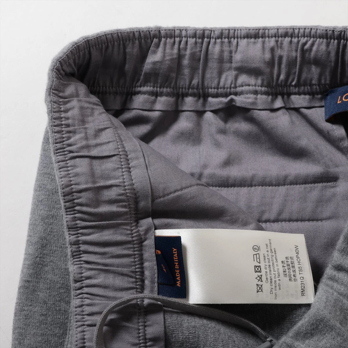 ヴィトン 23SS コットン スウェットパンツ 40 メンズ グレー RM231Q