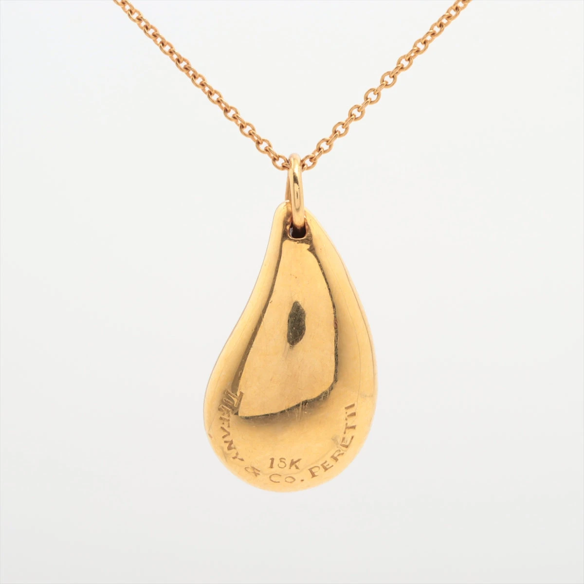 26日まで限定最終値下げ ティファニー ネックレス YG ティファニー ティアドロップ ネックレス 750(YG)×18K(YG) 6.0g
