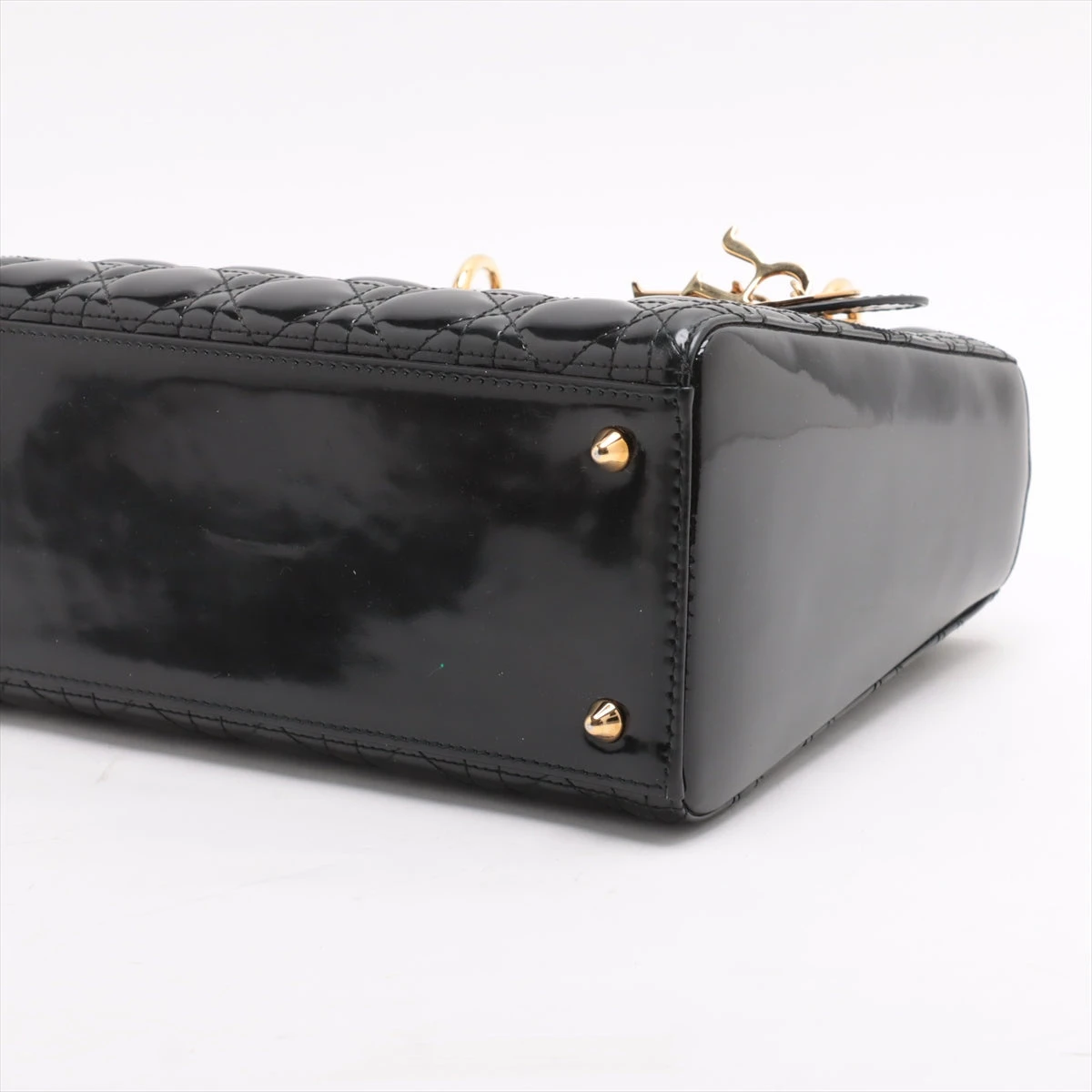 【黄変あり/限定レア紐2本付】レディディオール グレーパテント／銀座店 2143400181493_01.jpg