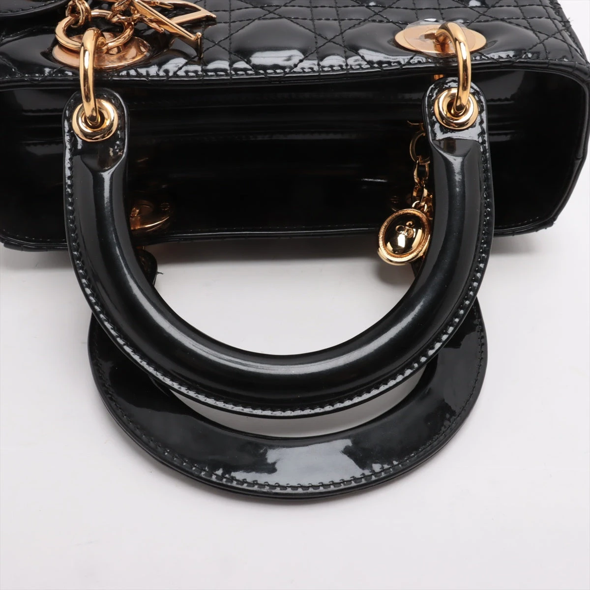 クリスチャンディオール レディディオール カナージュ パテントレザー