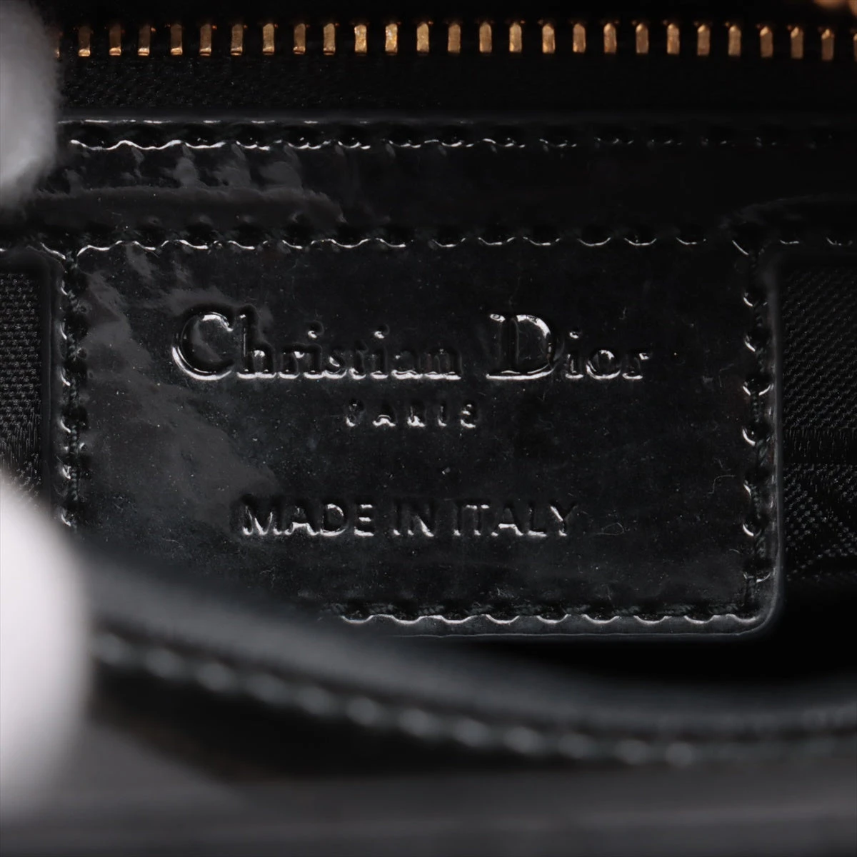 【クリスチャンディオール】カナージュ パテントレザー オープントゥパンプス 37 クリスチャンディオール】カナージュ パテントレザー オープン