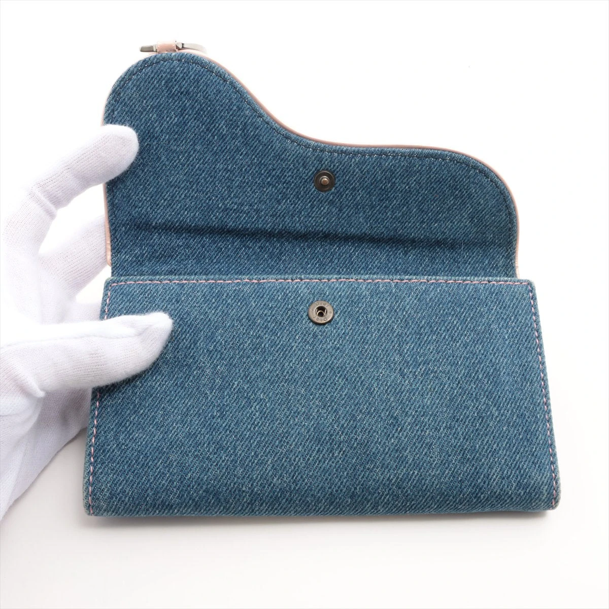 【極希少】Christian Dior ディオール　サドル　デニム　長財布 極希少】Christian Dior ディオールサドルデニム長財布
