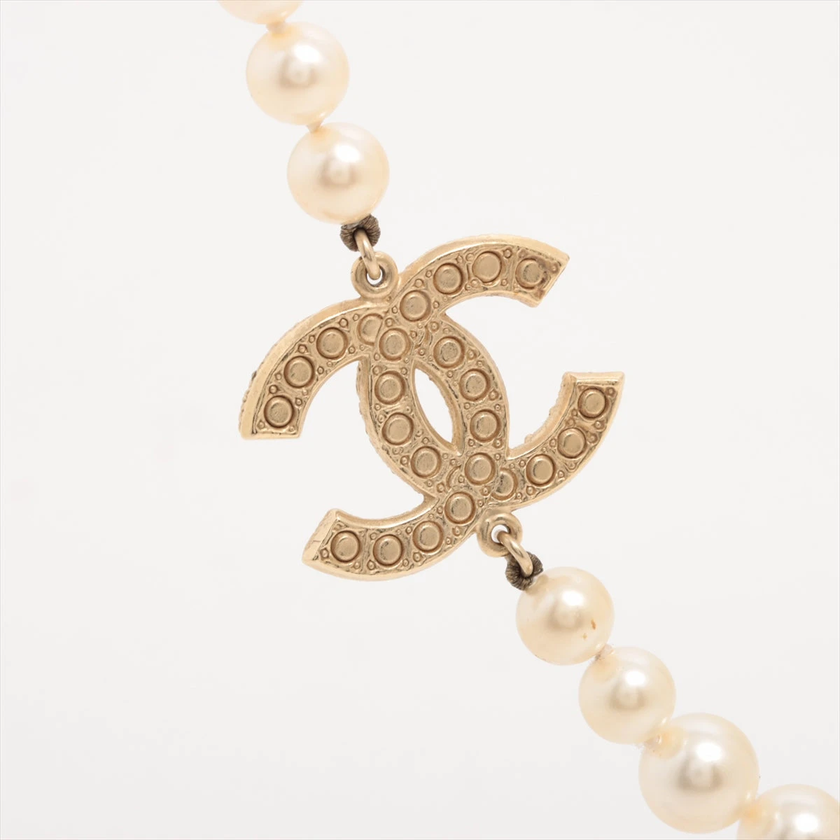 シャネル ココマーク 14C ネックレス GP×ラインストーン×フェイク