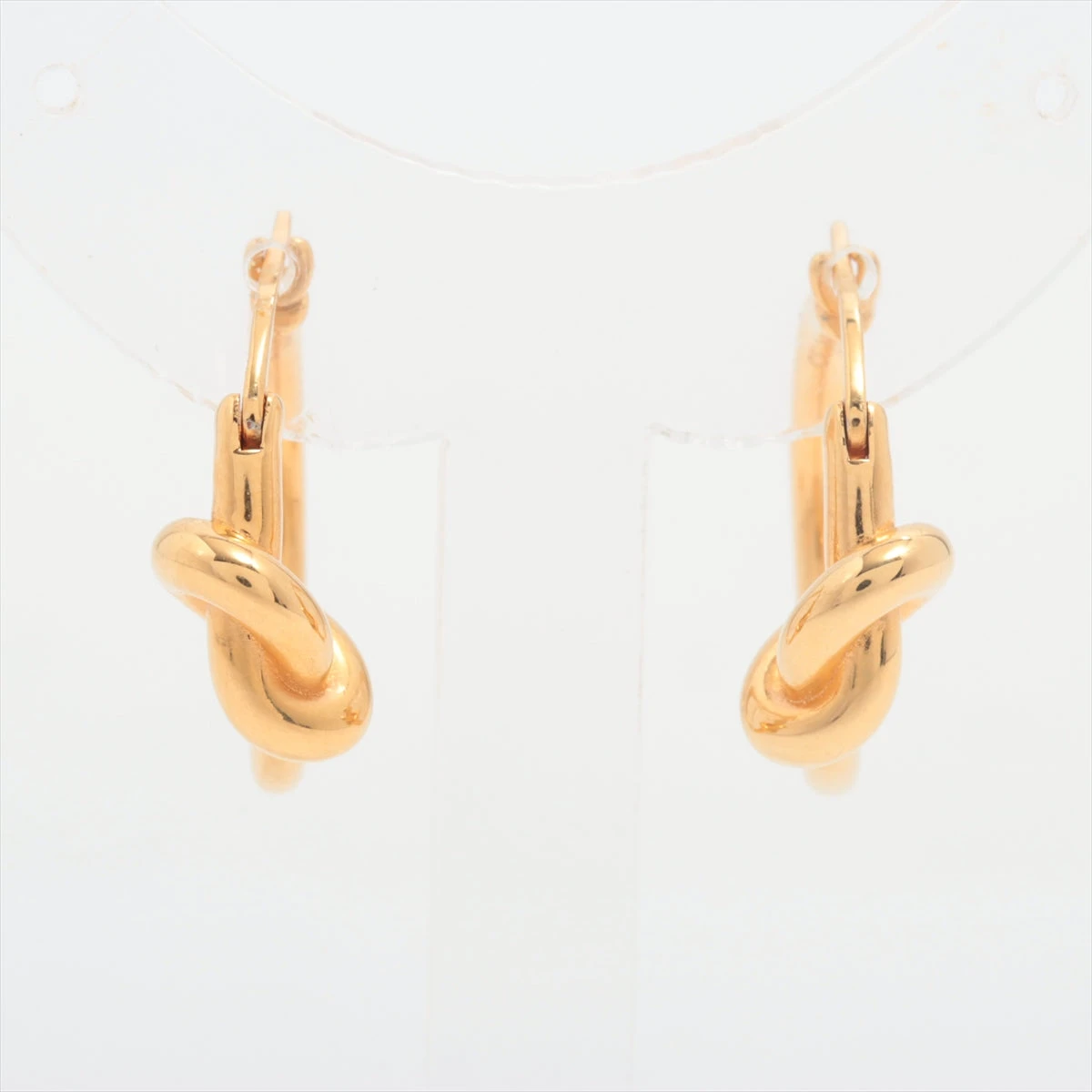 【CELINE 】セリーヌ ノットフープ ピアス ゴールドフィニッシュブラス両耳 セリーヌ フープピアス ゴールド CELINE 】セリーヌ ノットフープ