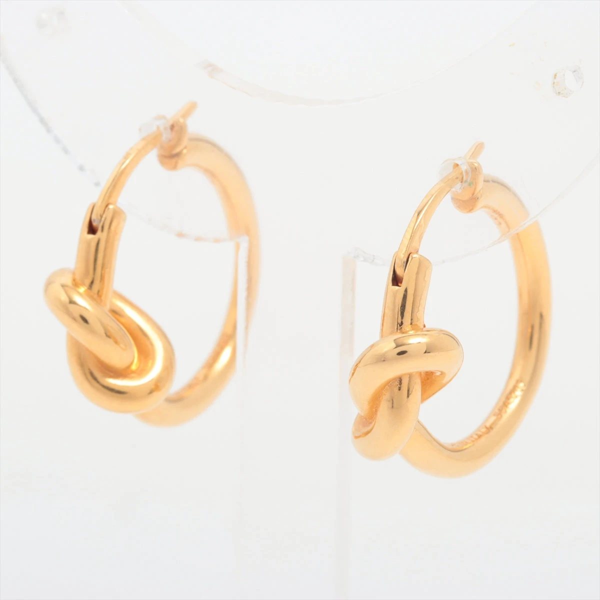 美品 CELINE セリーヌ ゴールド ノット フープピアス　両耳 セリーヌ ノット SCA5203 フープピアス GP ゴールド A3459086｜中古