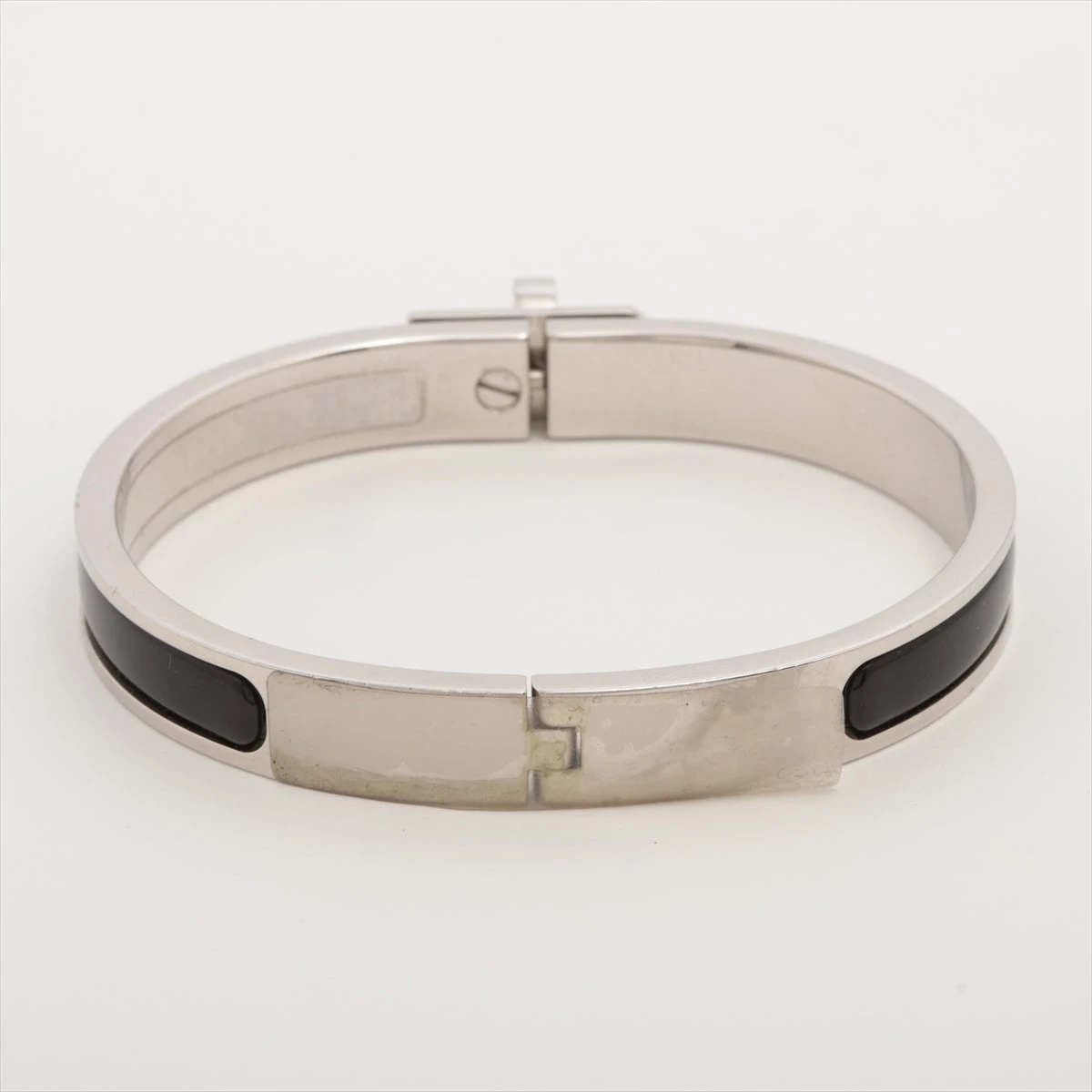 HERMES シルバー ブラック バングル HERMES エルメス バングル（HERMES エルメス バングル シルバー