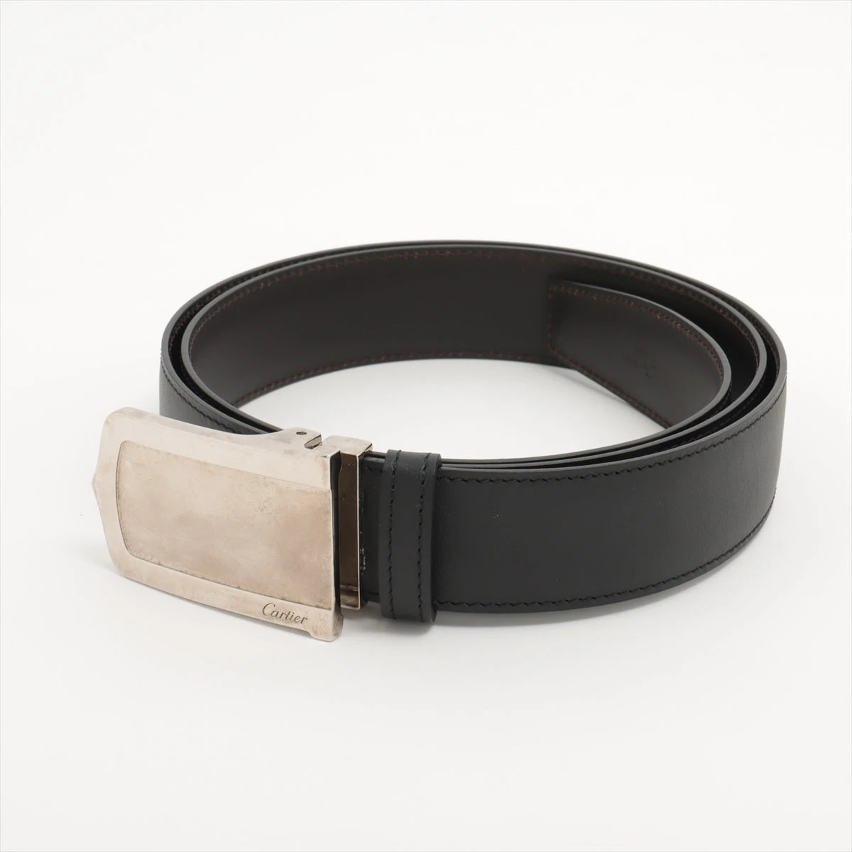 ✨美品✨　マストライン　Cartier　ベルト　黒　金　バックル　ユニセックス カルティエ ベルト ALLU online store｜中古ブランド品