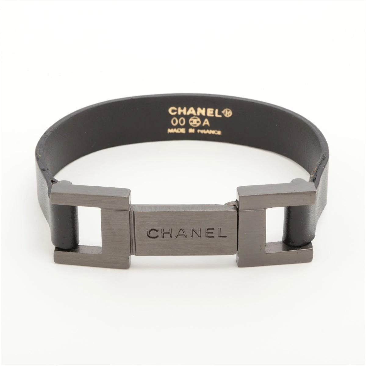 シャネル ロゴ 00A ブレスレット レザー ブラック A3463888｜中古  