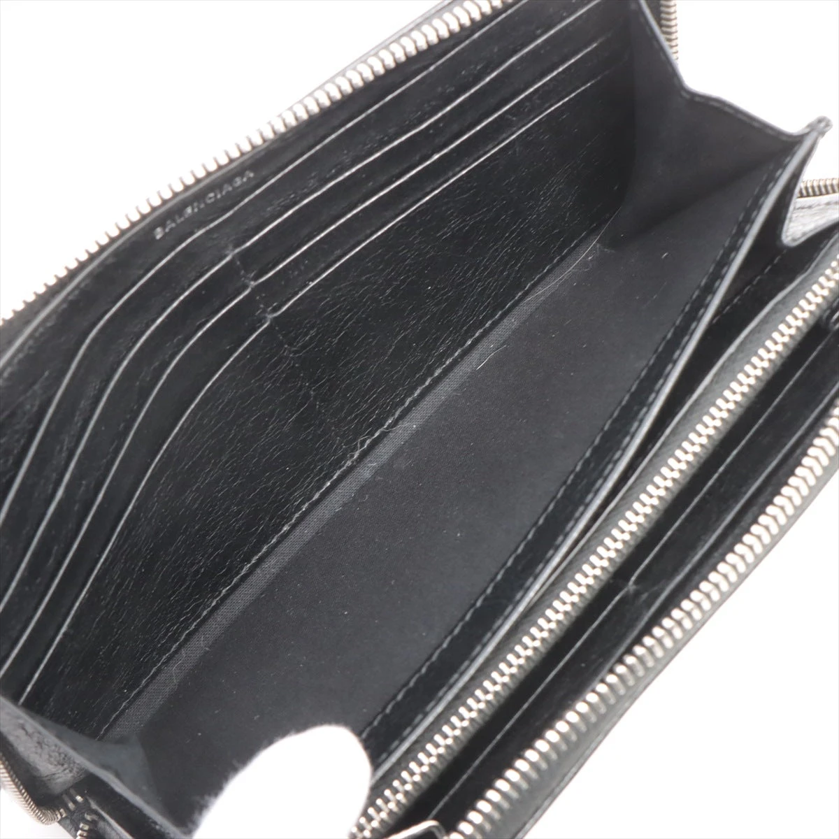 バレンシアガ エッセンシャル 519641 レザー ラウンドジップウォレット