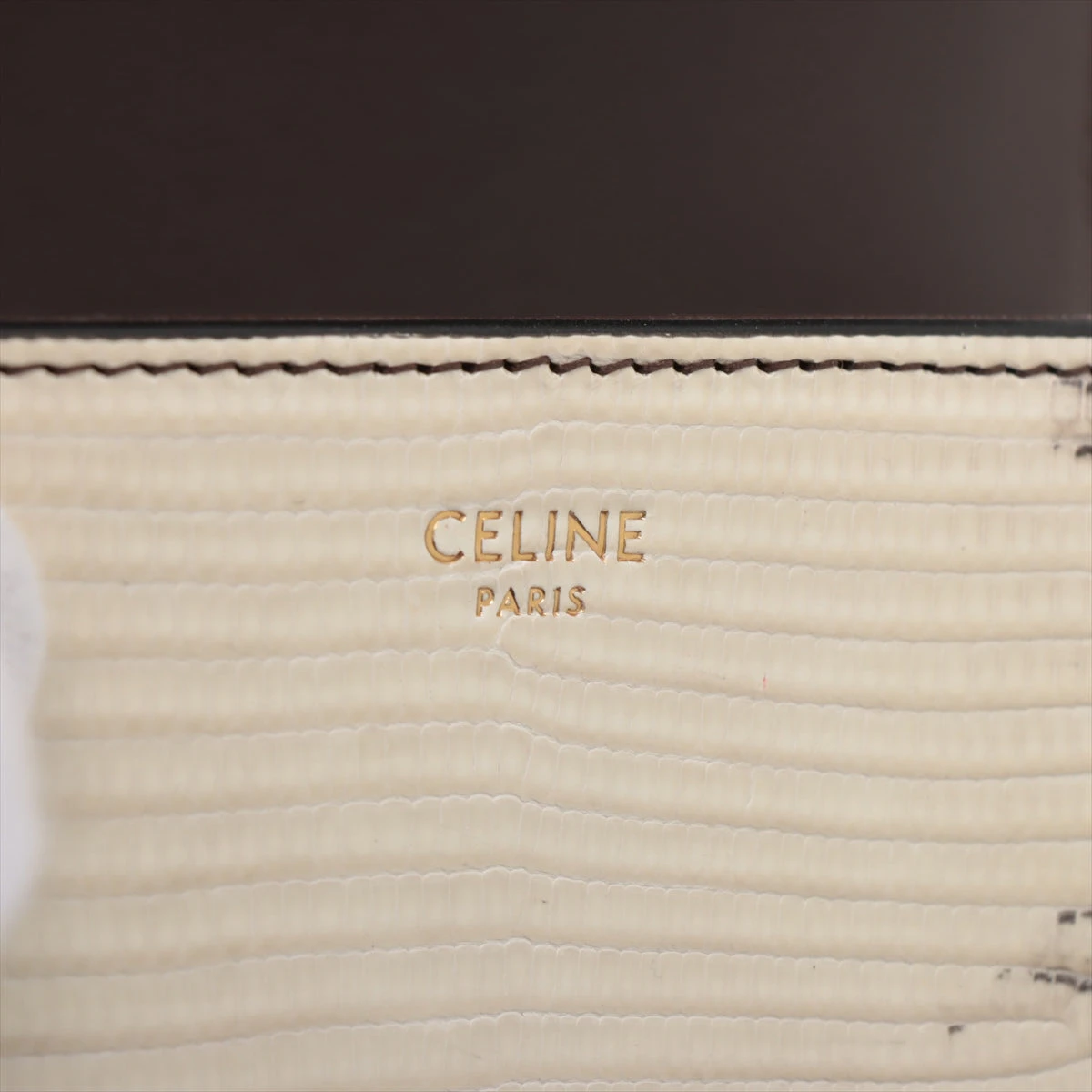 ［極美品］CELINE ティーントリオンフ 75 トリヨンレザー ホワイト CELINE セリーヌ ティーントリオンフショルダーバッグ 188882DSS
