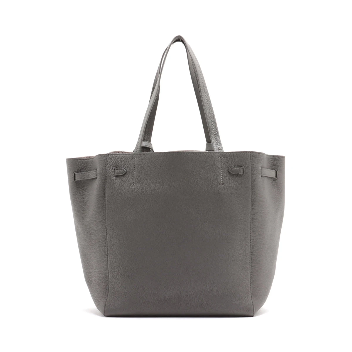 CELINE セリーヌ レザー カバ ファントム ミディアム トートバッグ セリーヌ カバファントムミディアム レザー トートバッグ グレー