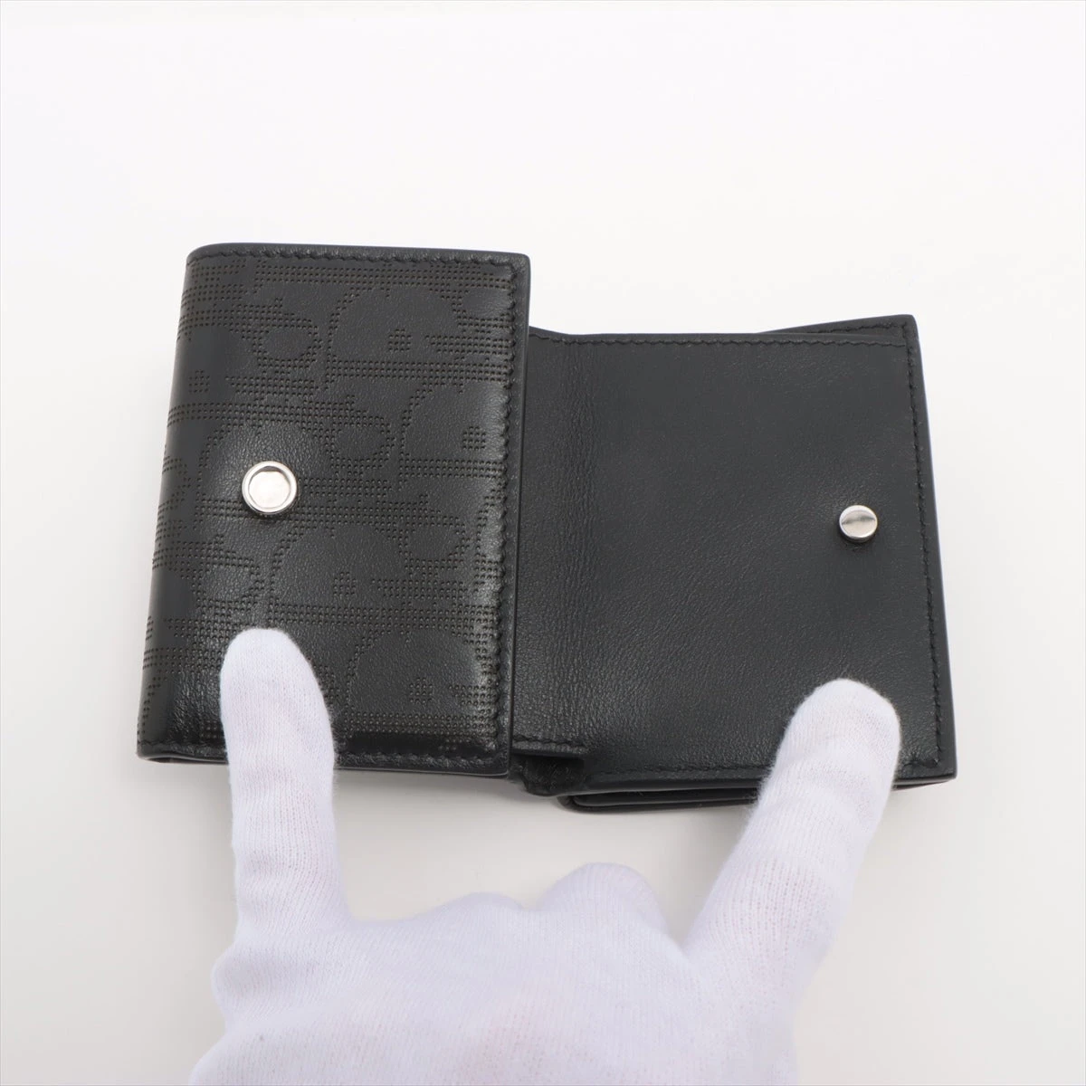 美品✨ディオール オブリーク ギャラクシー ウォレット　トロッター レザー 黒 Dior HOMME ディオール 財布 メンズ 二つ折り ディオール