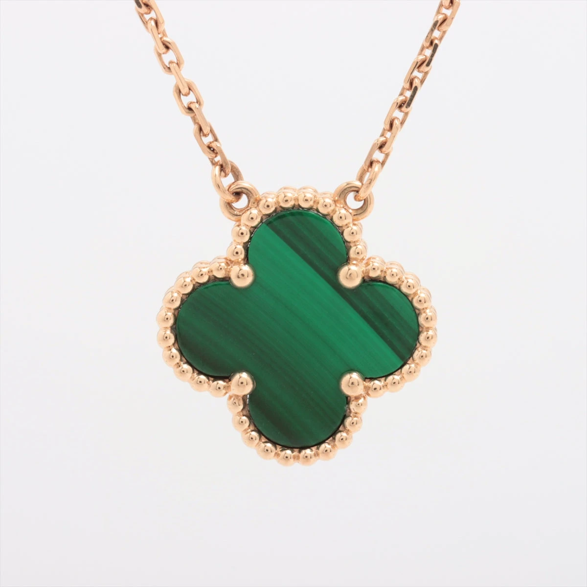 ヴァンクリーフ&アーペル ヴィンテージアルハンブラ マラカイトネックレス 750 ヴァンクリーフ&アーペル ヴィンテージアルハンブラ マラカイト