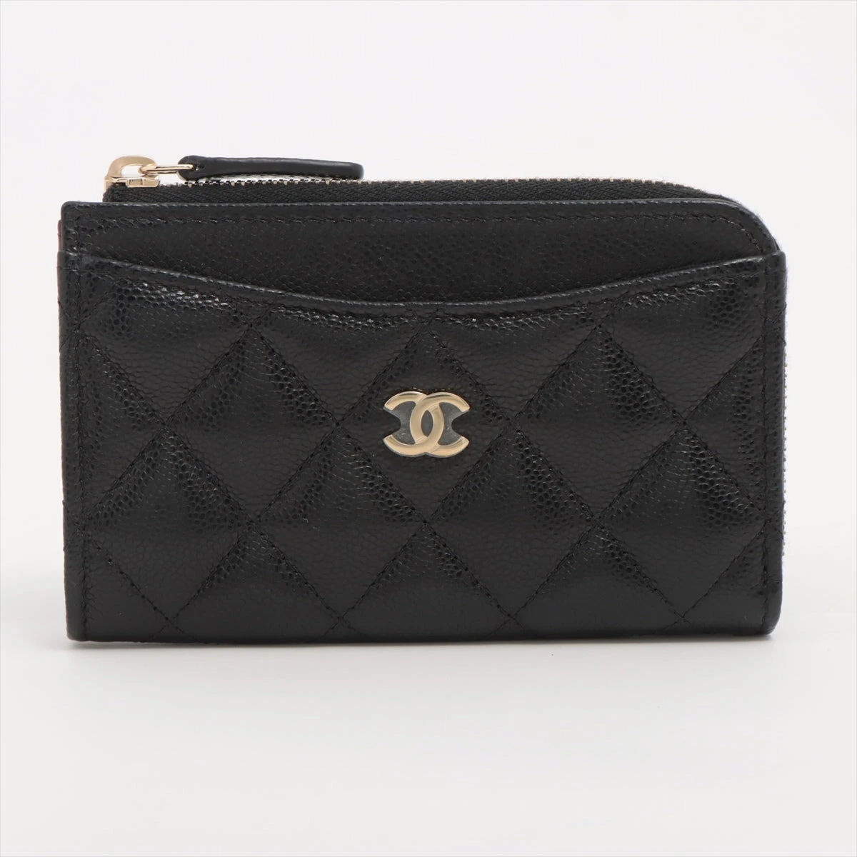 シャネル　ケース　キャビアスキン　ブラック CHANELシャネル キャビアスキン ブラック コインカードケース