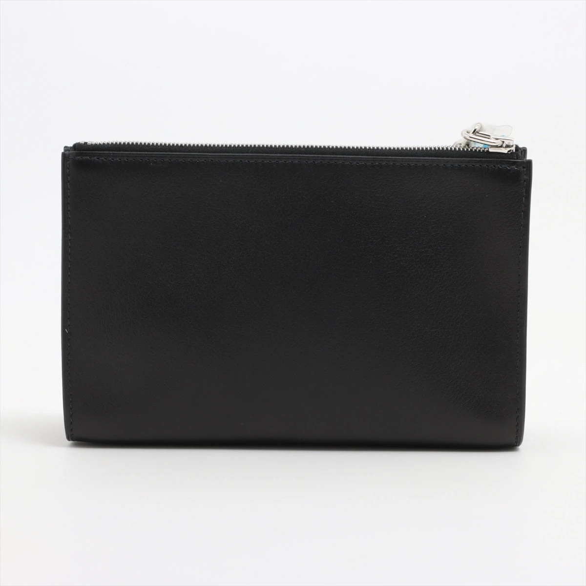 エルメス ジップアンゴー エバーカラー ポーチ ブラック シルバー金具