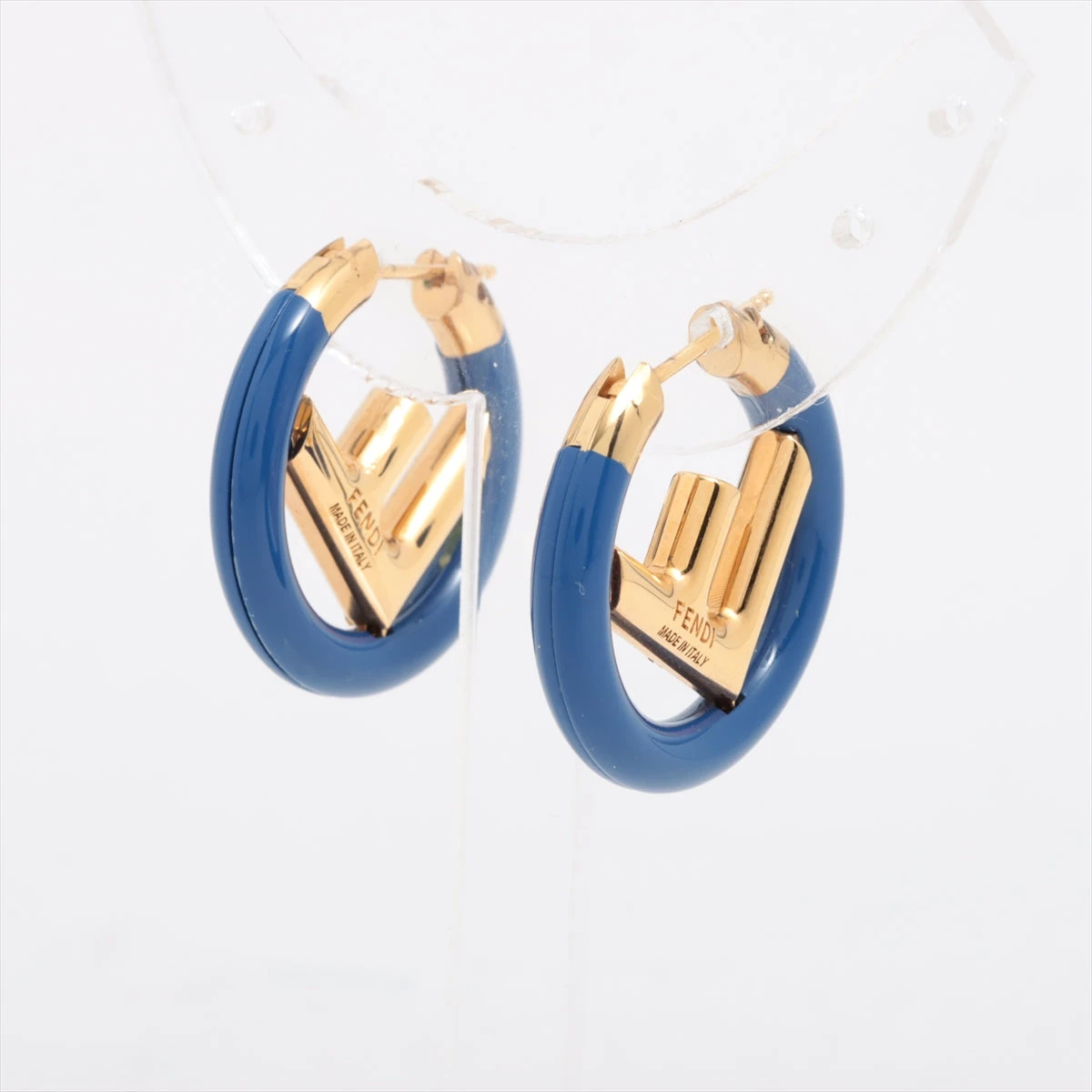フェンディ エフイズフェンディ ピアス(両耳用) GP ゴールド×ブルー  