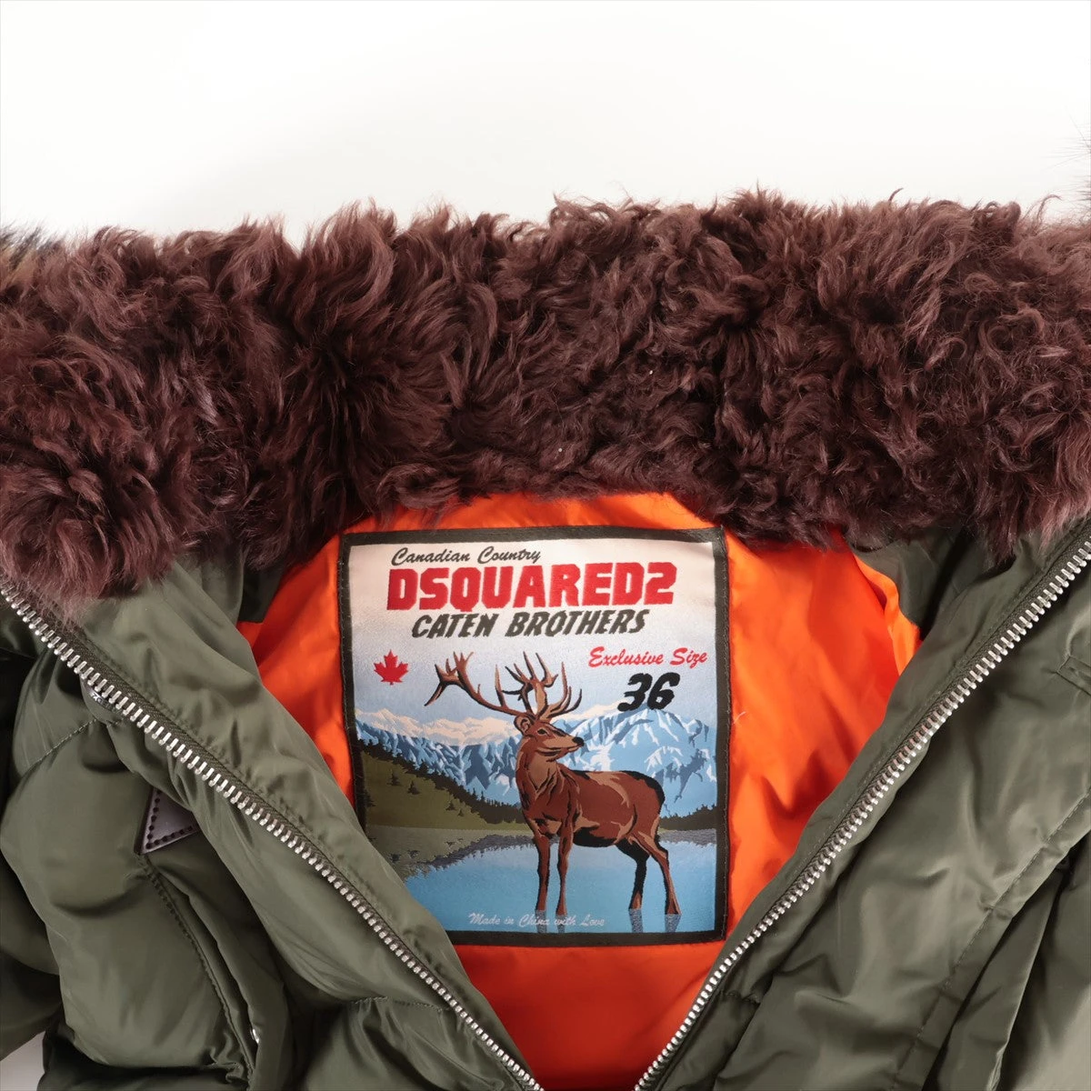 DSQUARED2 ディースクエアード ダウン カーキ 36 【公式通販】
