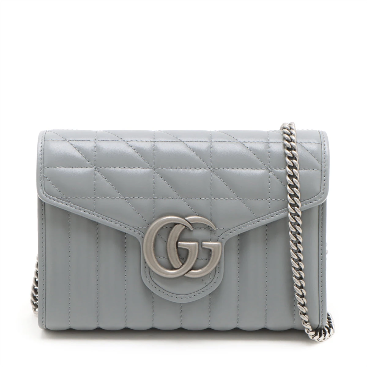 【maia様】GUCCI グッチ チェーンウォレット GGロゴ グレー maia様】GUCCI グッチ チェーンウォレット GGロゴ グレー