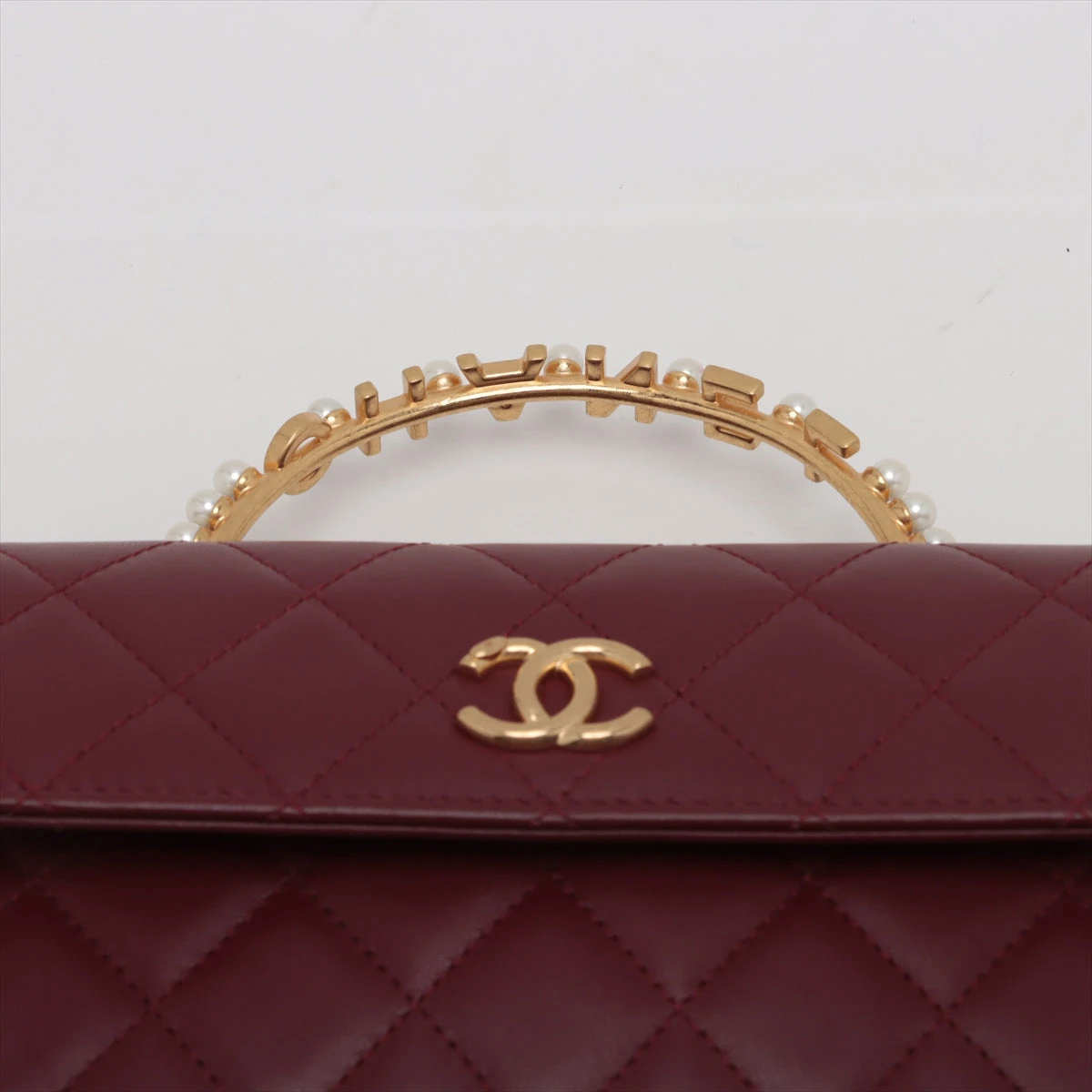 シャネル マトラッセ ラムスキン 2WAYショルダーバッグ トップハンドル