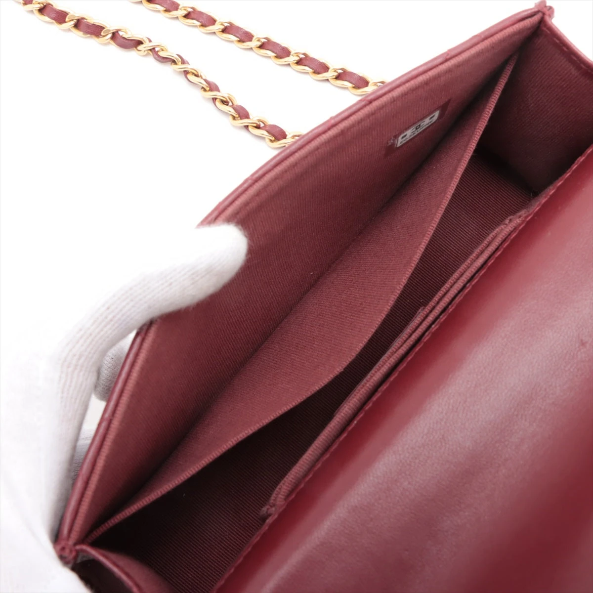 ♡6.8→♡訳アリ美品♡CHANEL ケース マトラッセ ラムスキン 赤 CHANEL シャネル マトラッセ コインケース ラムスキン