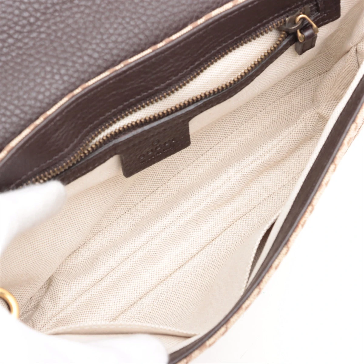 グッチ ディアマンテ キャンバス×レザー チェーンショルダー