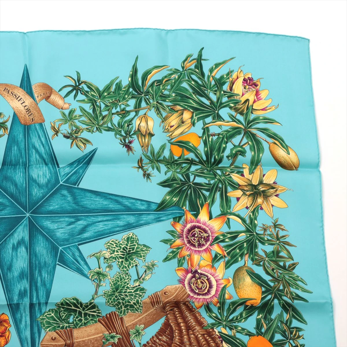 エルメス カレ90 PASSIFLORES パッションフラワー スカーフ シルク