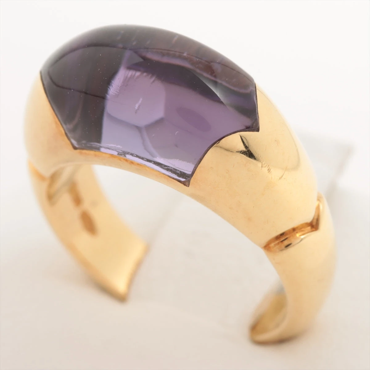 ブルガリ チェルタウラ アメジスト リング 750(YG) 8.1g 石 地金小傷