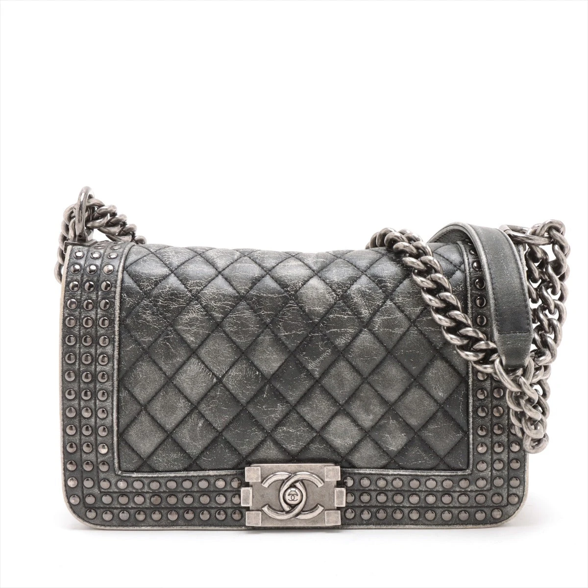 シャネル ボーイ シャネル ラムスキン ショルダーバッグ CHANEL - シャネル ボーイシャネル ココマーク チェーン