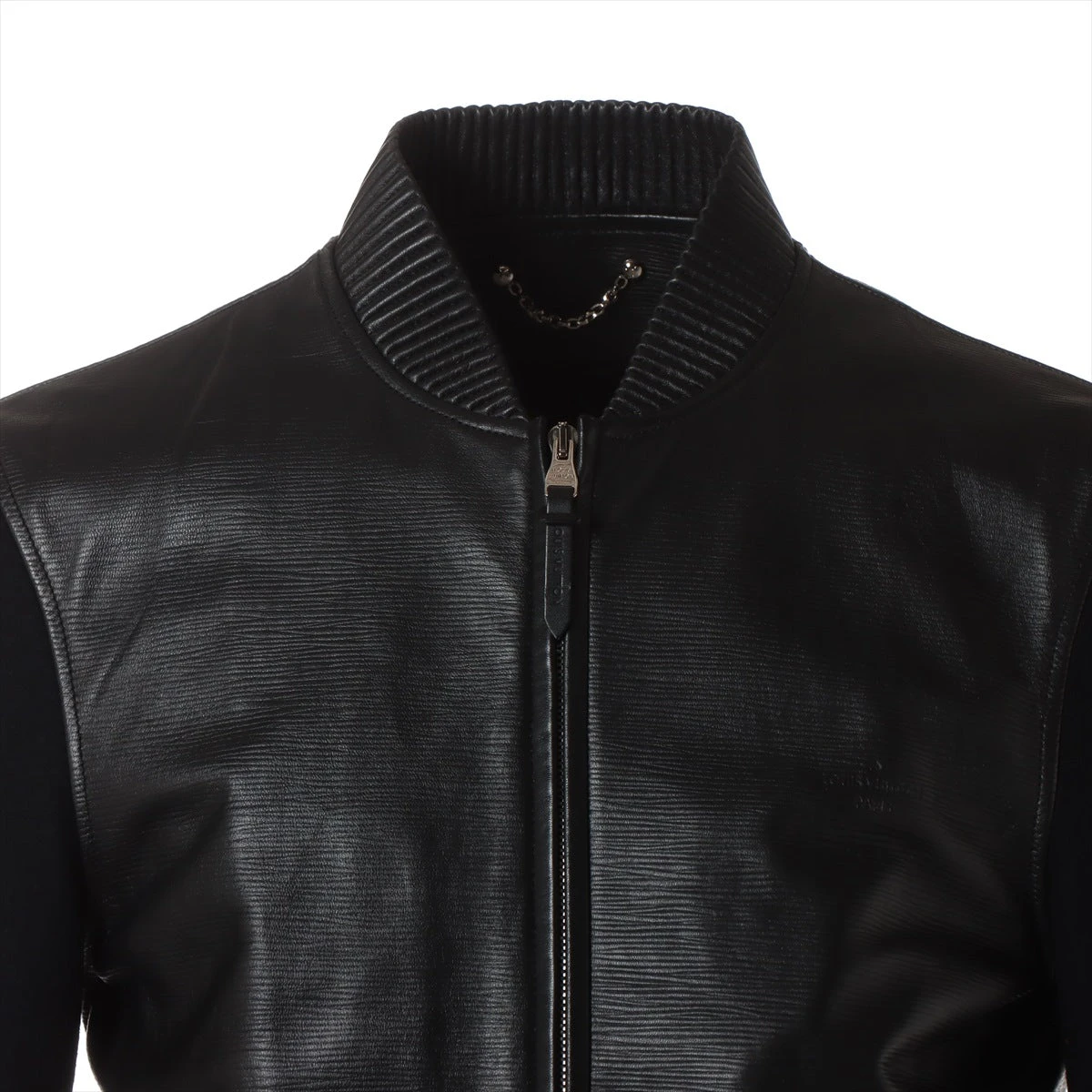 ヴィトン 13AW ラムスキン×カシミヤ×ウール レザージャケット 44