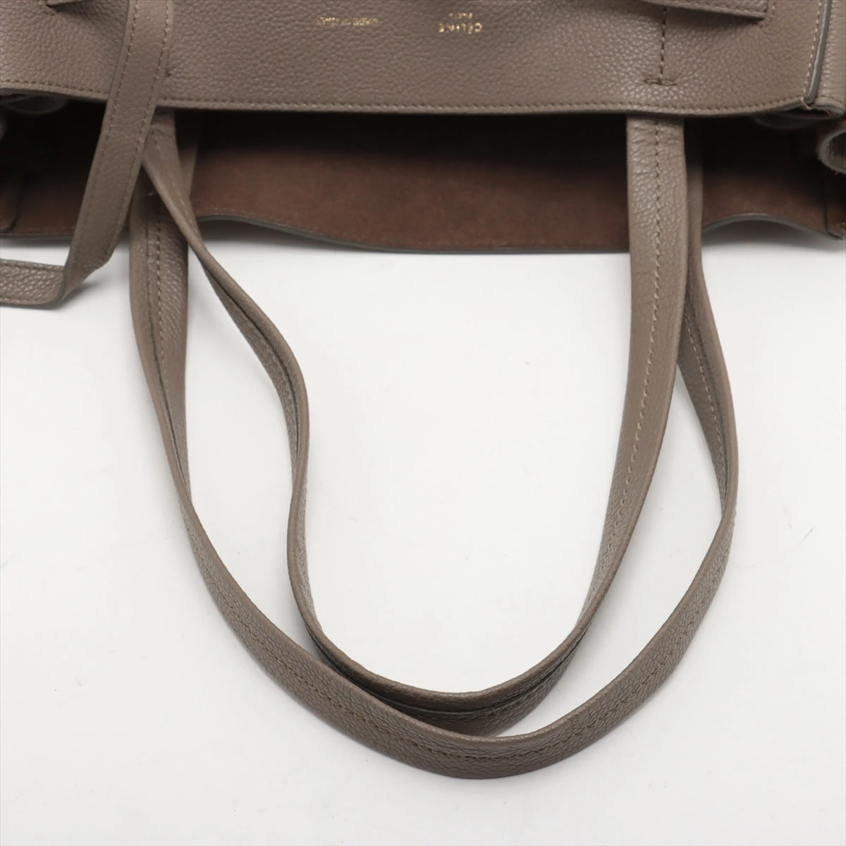 セリーヌ カバファントム レザー トートバッグ グレージュ A3474226