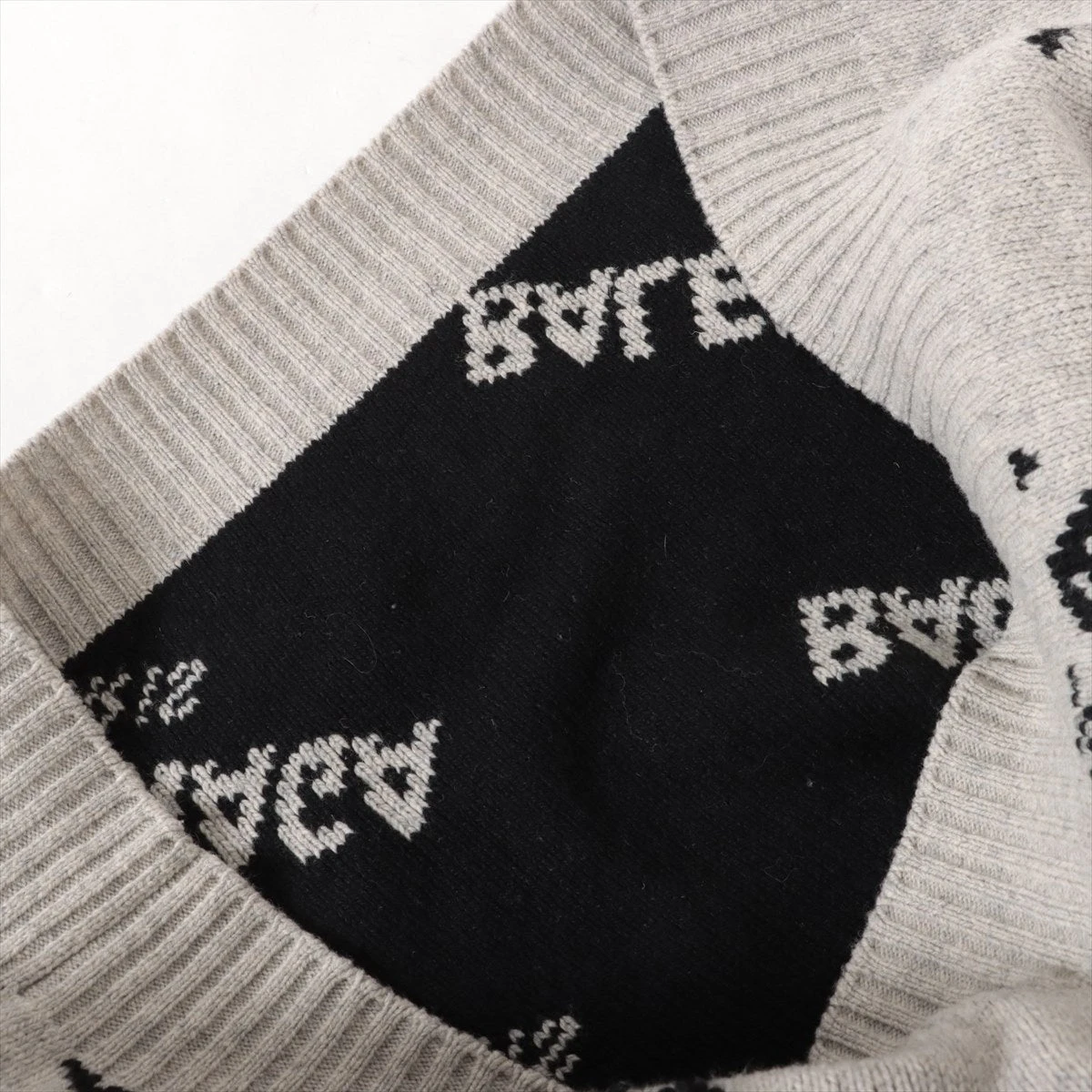 バレンシアガ ウール×キャメル ニット 38 メンズ グレー 502572