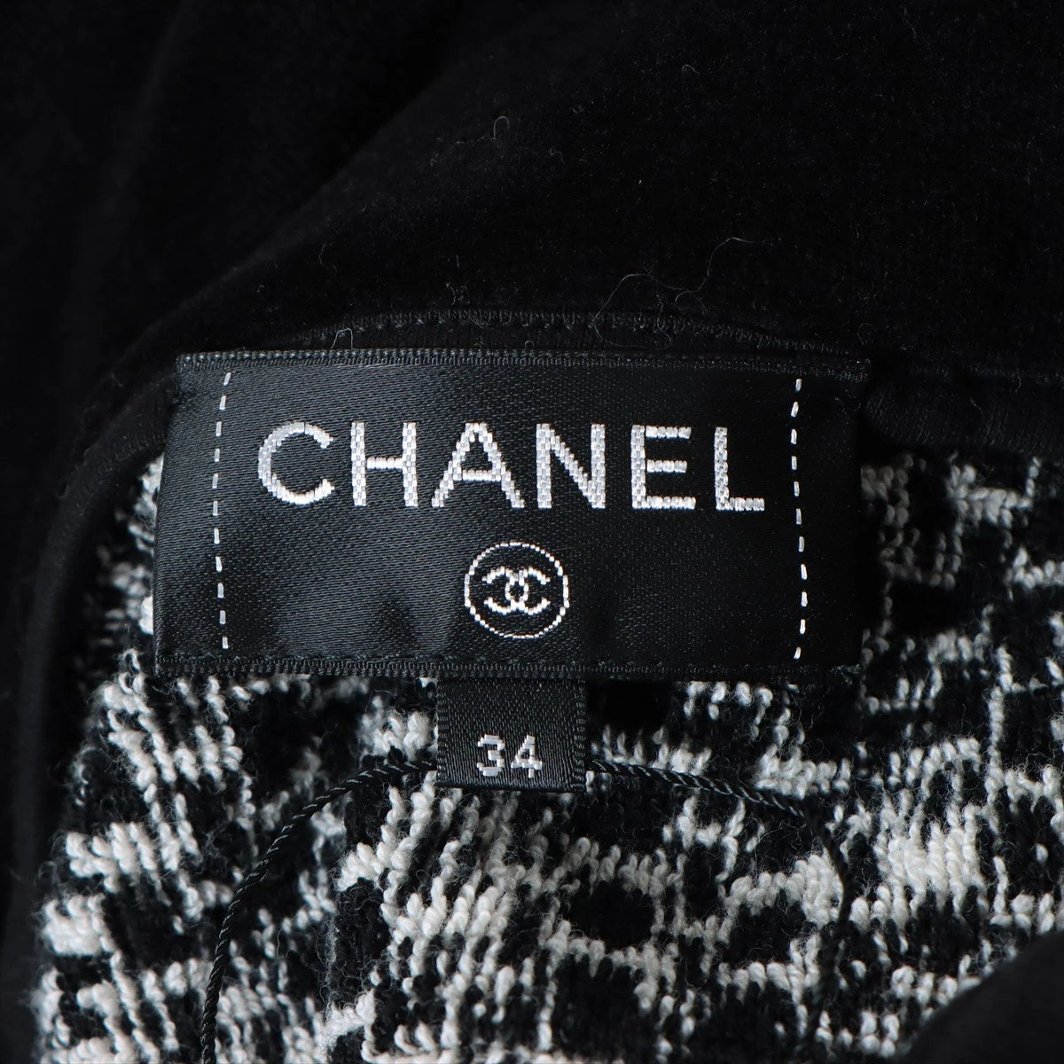 CHANEL シャネル ニットスカート ココマーク　ブラック　黒 シャネル ココマーク P53 コットン×ポリエステル ニットスカート