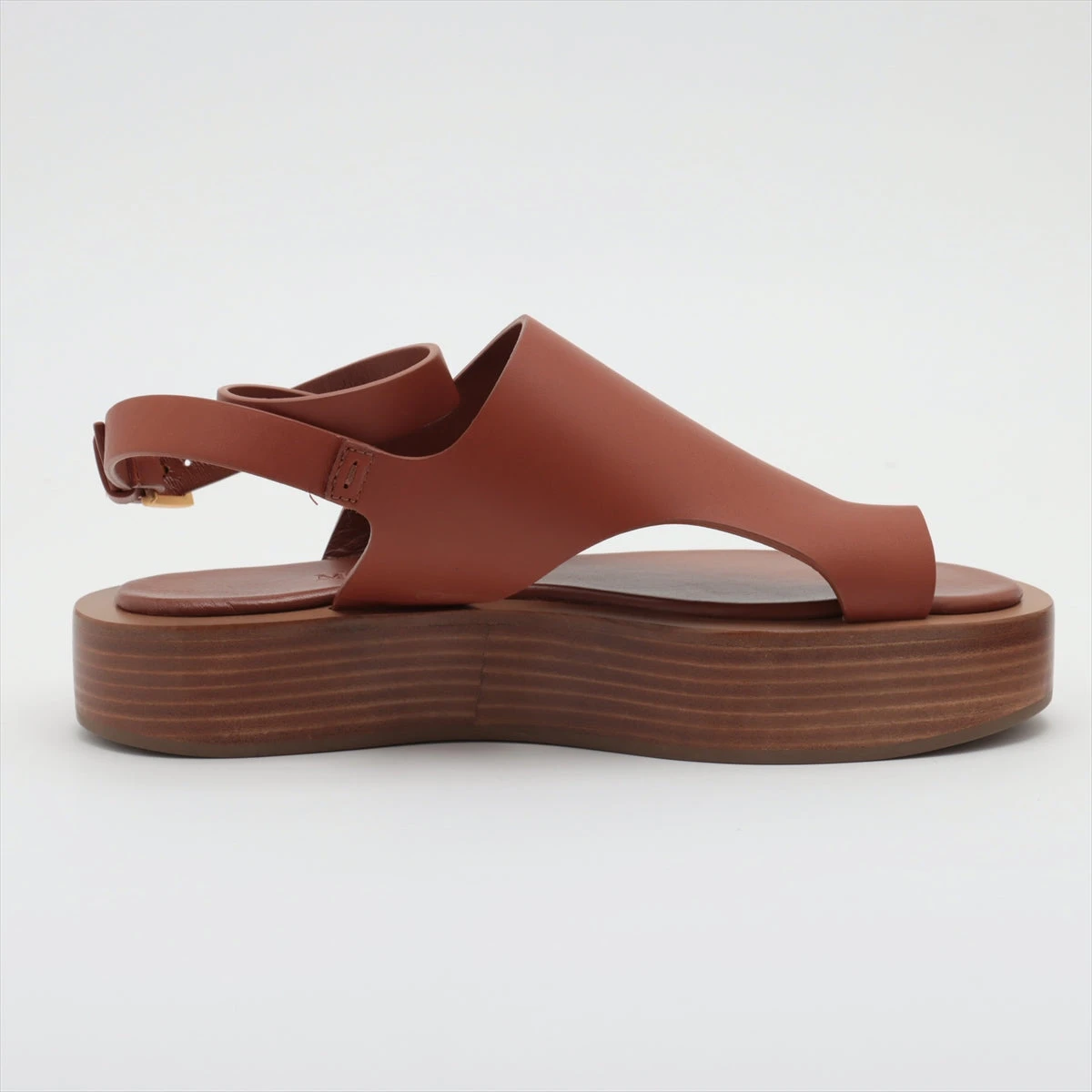 DT★Max Mara★muleopentoe レザーサンダル Max Mara サンダル ダークブラウン イタリア製 レザー - メルカリ