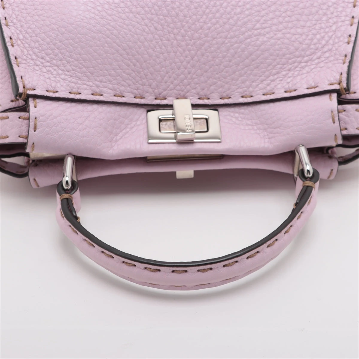 美品☆　フェンディ　ピーカブー　ローズピンク　レザー　2way　ハンドバッグ フェンディ ミニピーカブー セレリア レザー 2WAYハンドバッグ