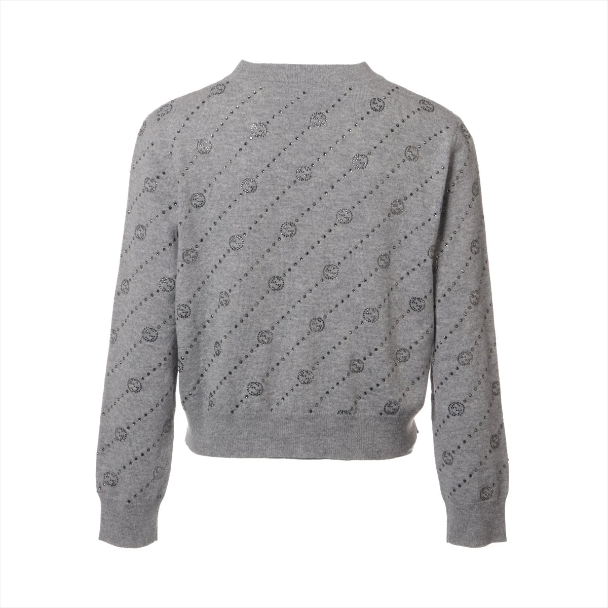 グッチ カシミヤ カーディガン M レディース グレー 773367