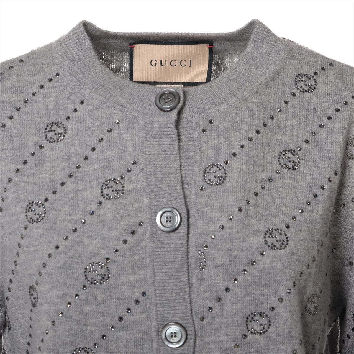 GUCCI ラインストーンカーディガン