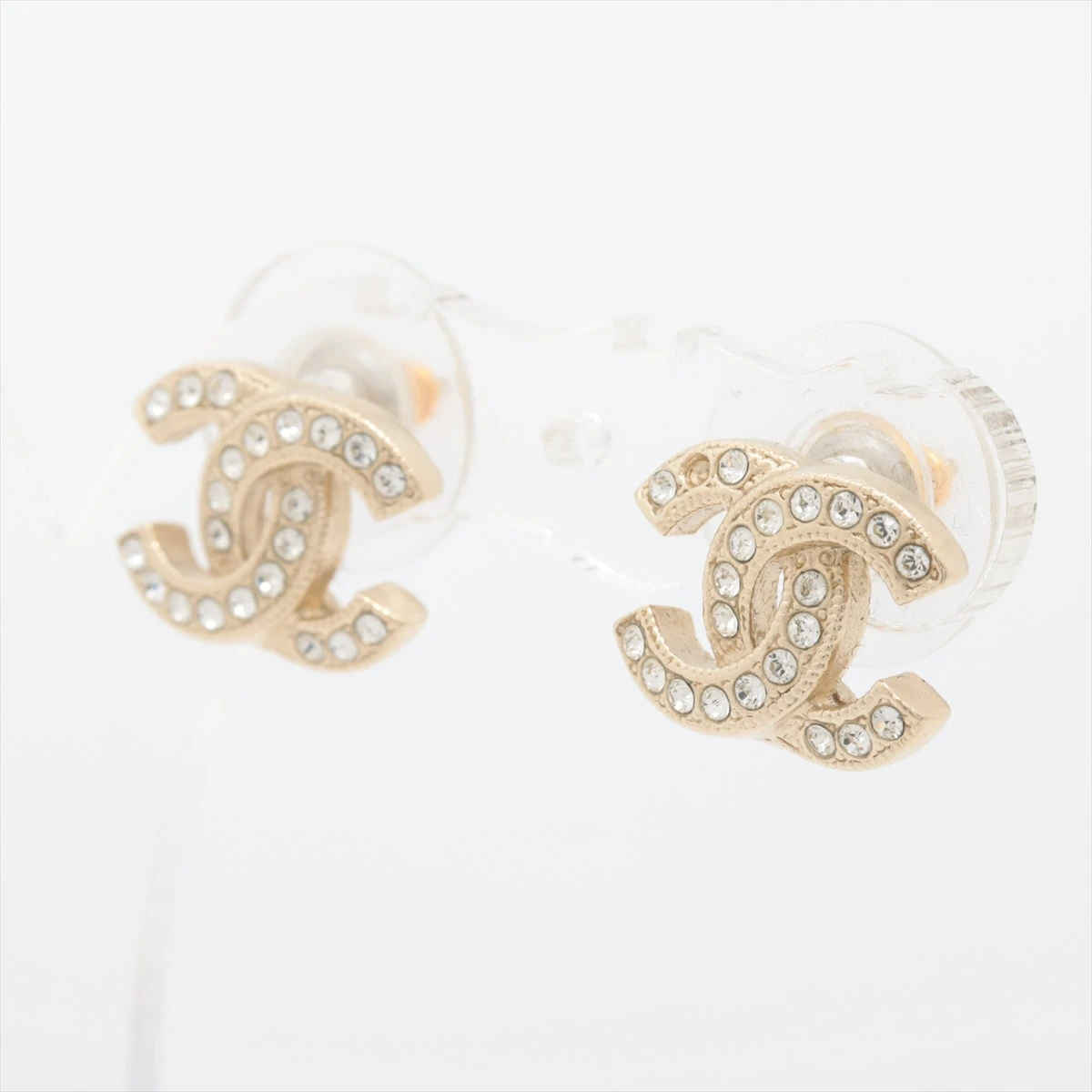 【正規品】CHANEL シャネル ラインストーン ピアス F19V シャネル ココマーク F19V ピアス(両耳用) GP×ラインストーン