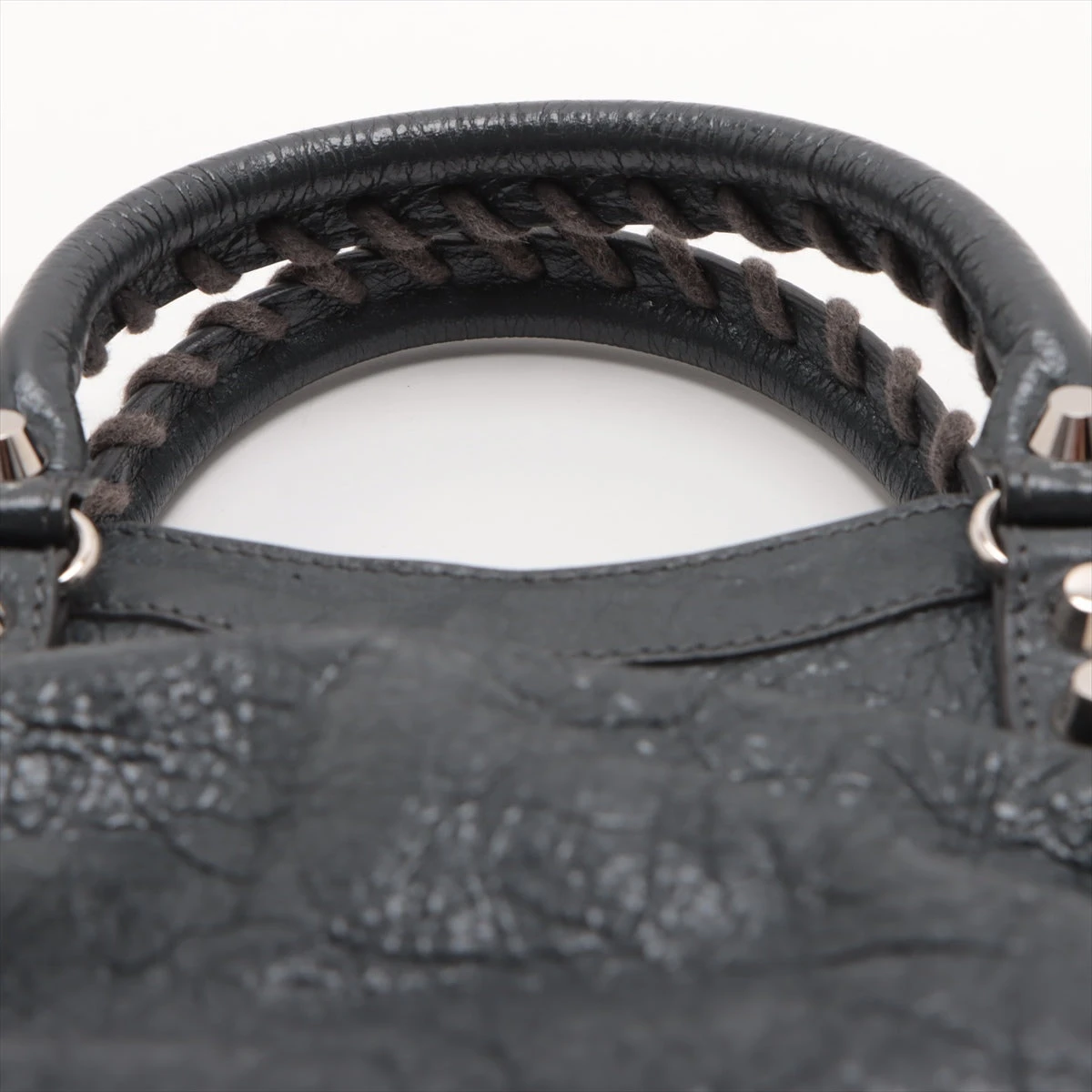 バレンシアガ クラシックミニ レザー 2WAYハンドバッグ ブラック