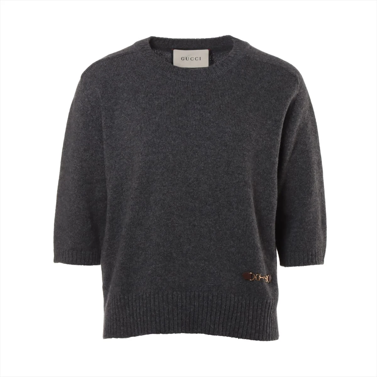 グッチ ホースビット 22SS カシミヤ ニット L グレー ショート