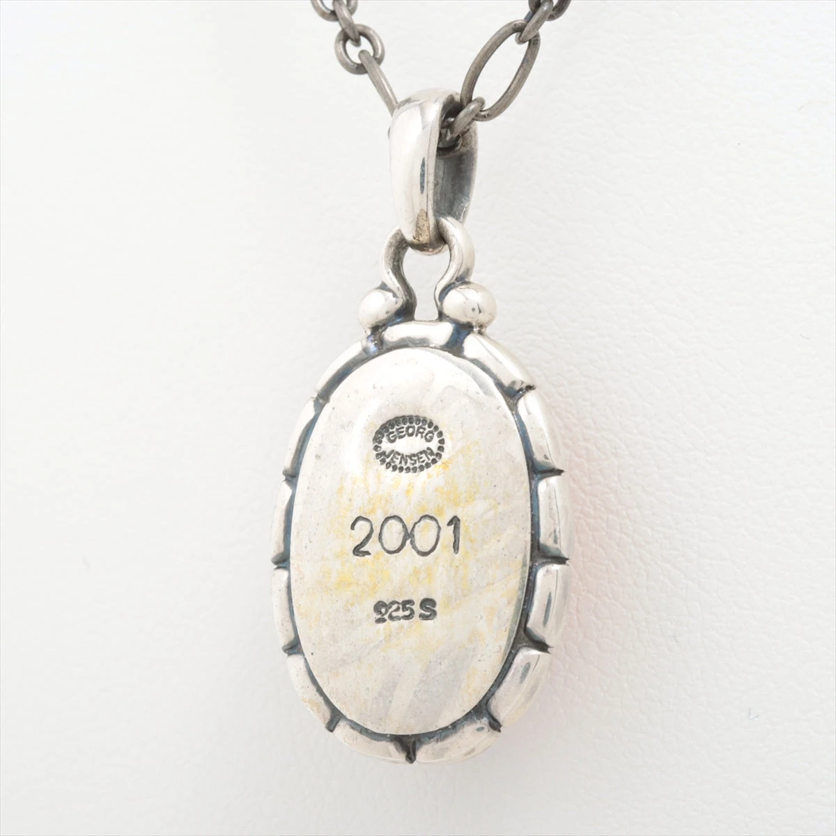 ジョージジェンセン イヤー ネックレス 925 10.9g 2001 琥珀
